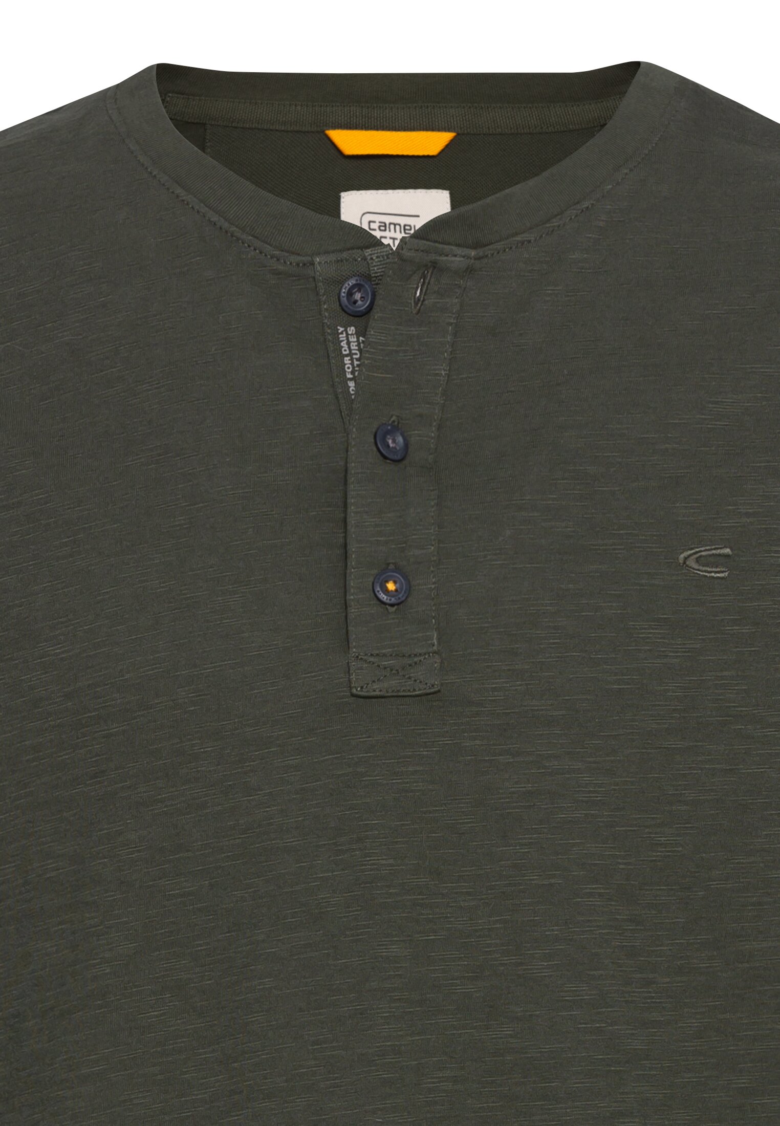 Kurzarm Henleyshirt aus reiner Baumwolle