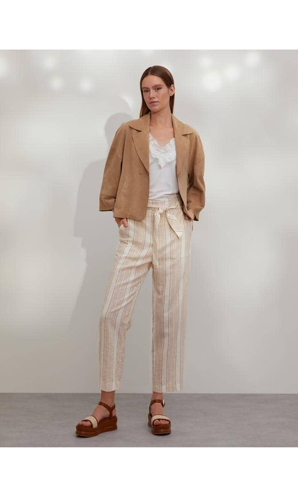 Kurze Velourslederjacke