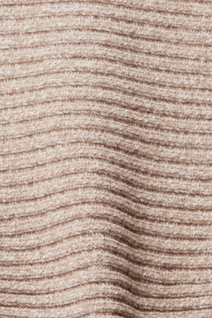Chenille-Pullover mit Fledermausärmeln