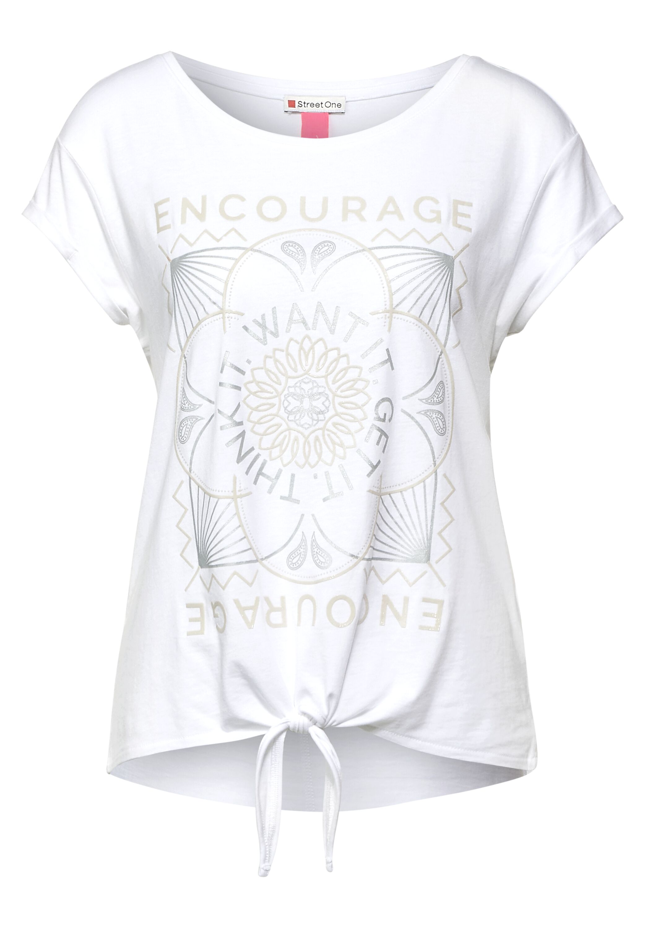T-Shirt mit Knoten Detail