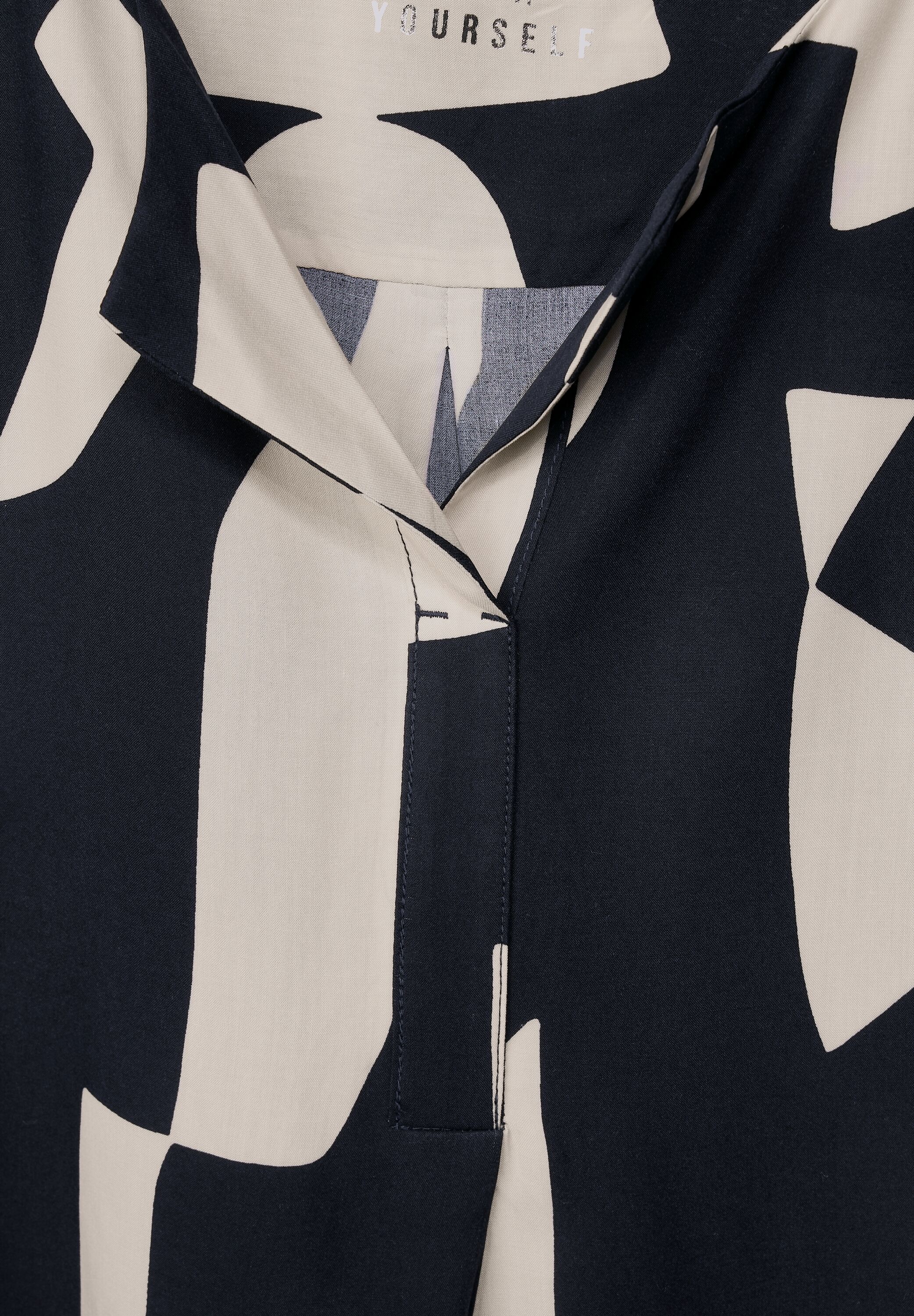 Longbluse mit Kellerfalte