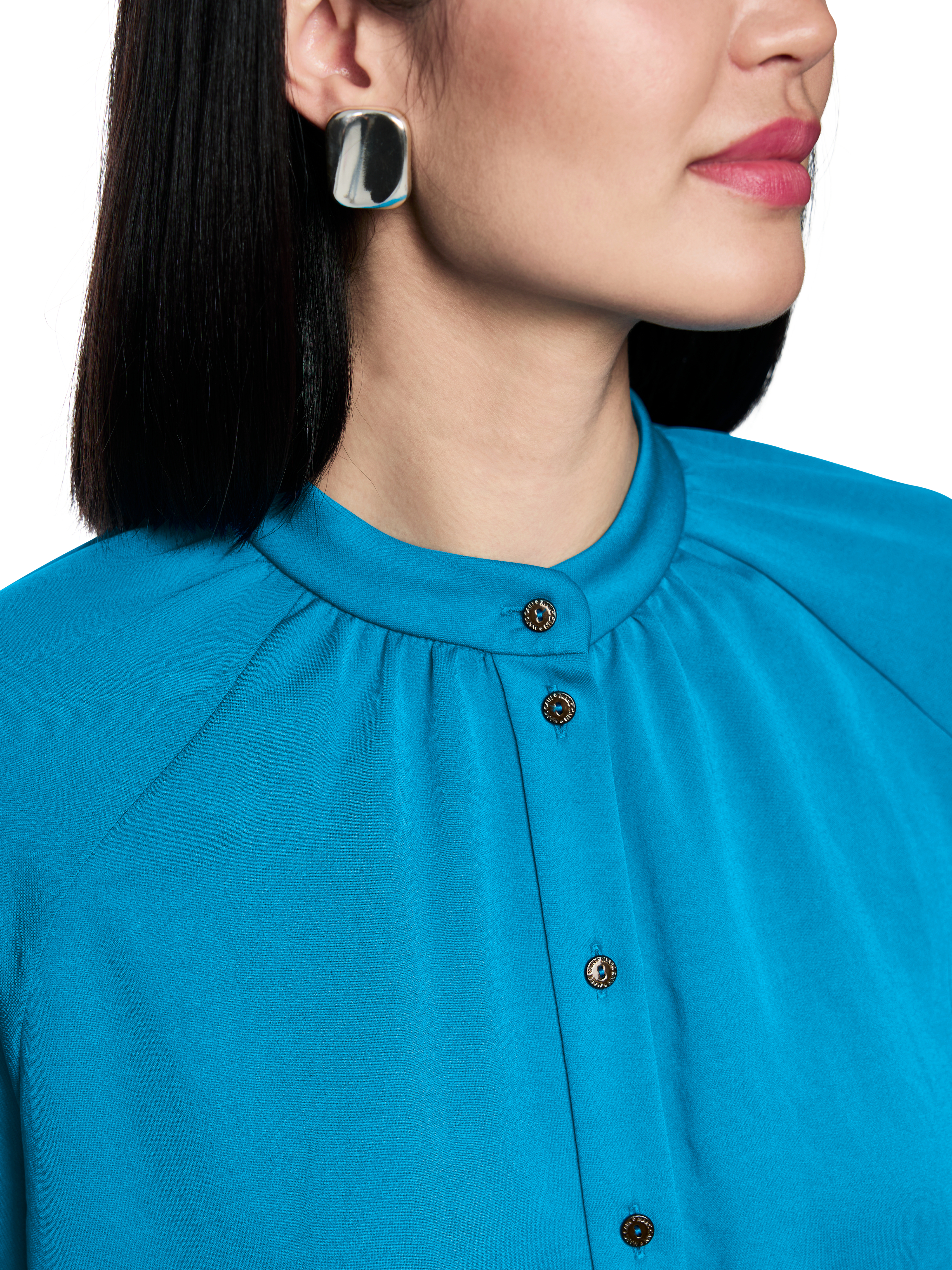 Bluse mit Stehkragen "Rethink Together"