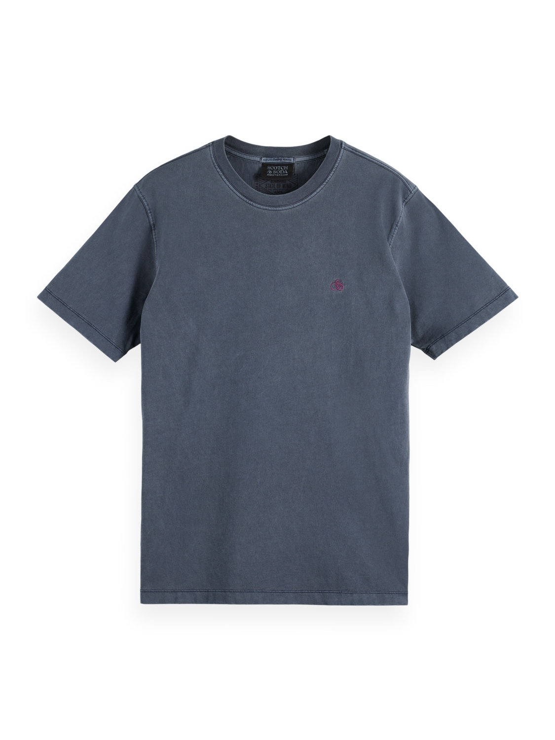 Garment dye logo embroidery tee