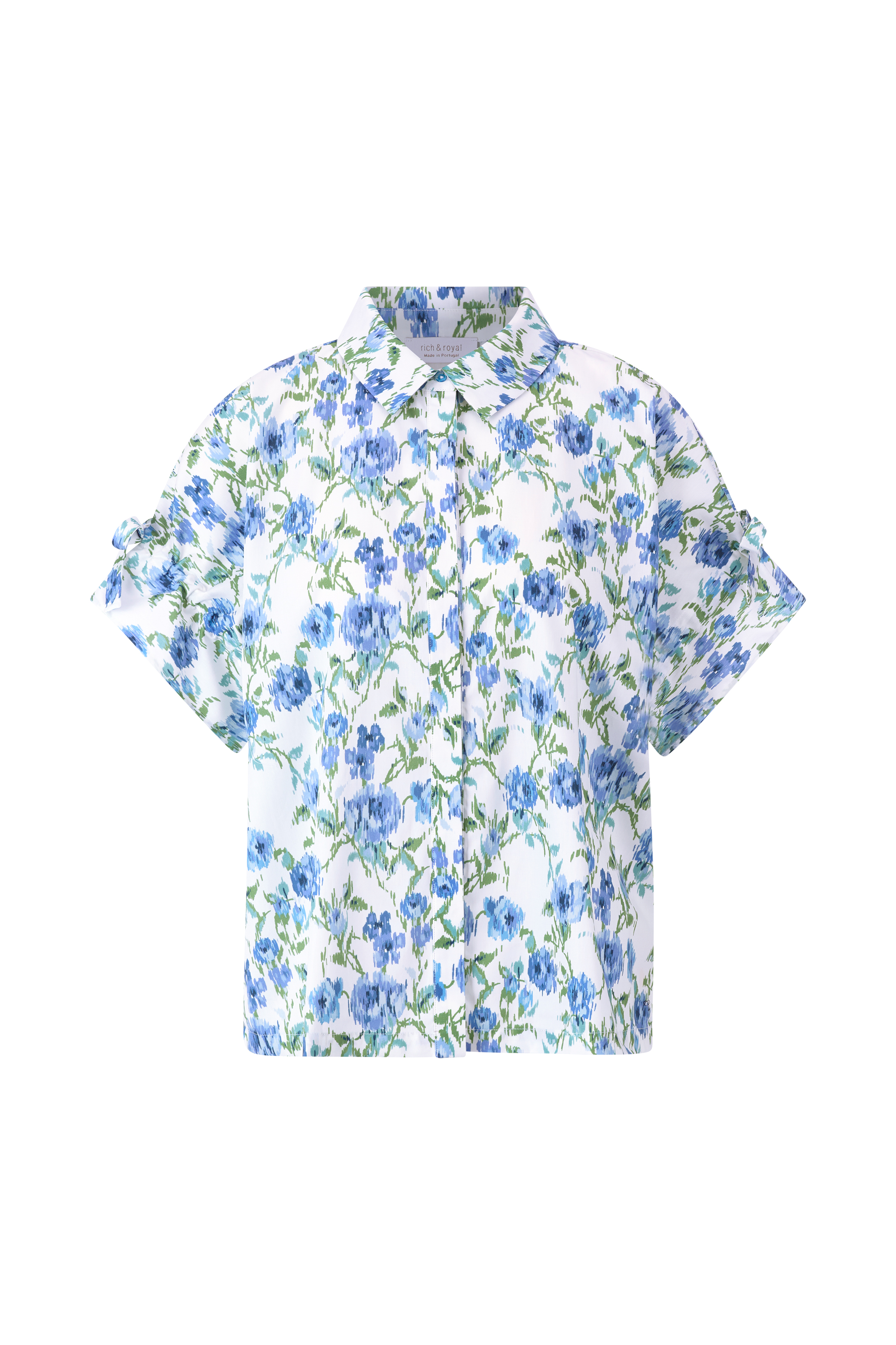 Printed cotton blouse with details