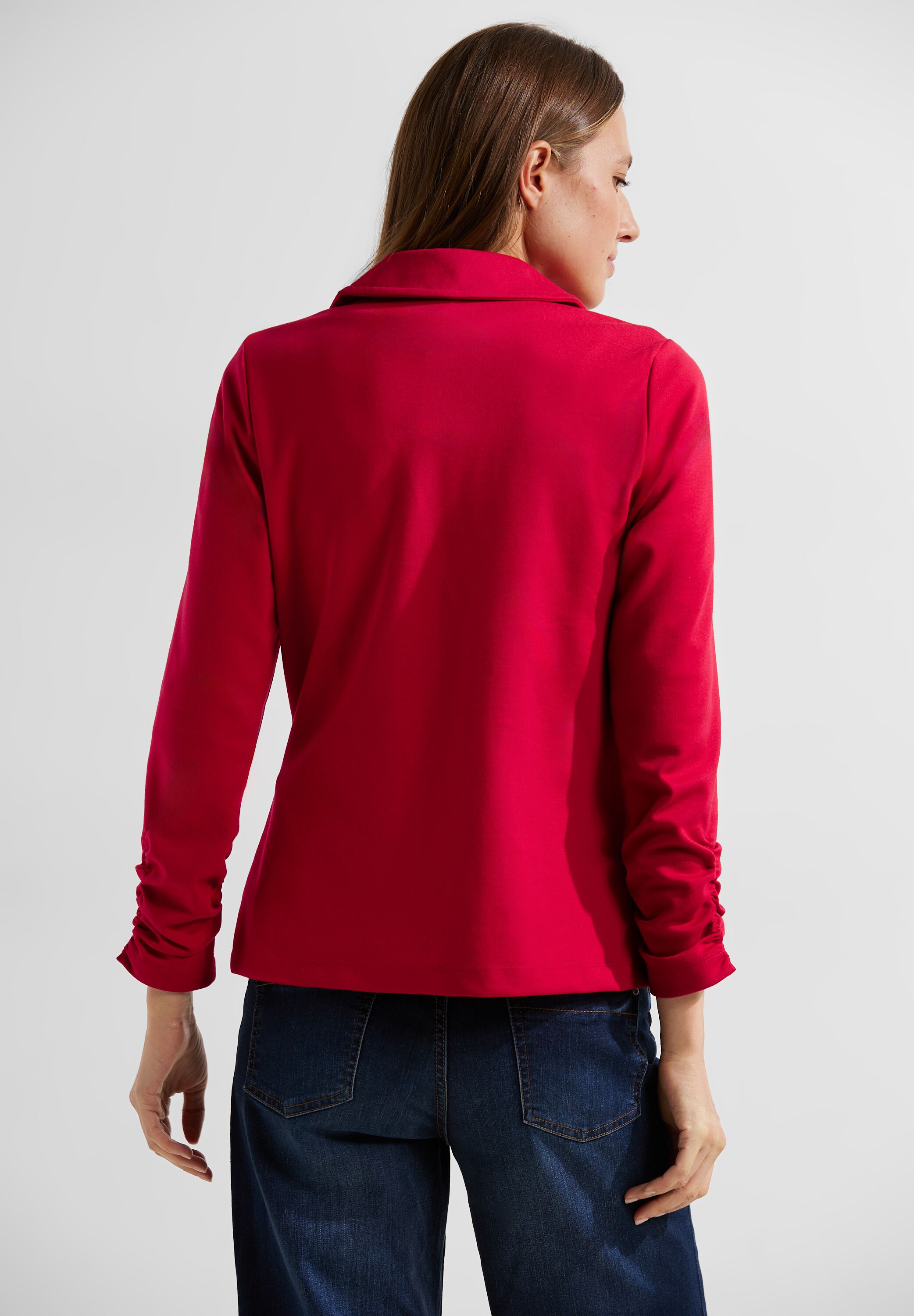 Sweatblazer mit Raffung