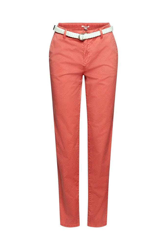 Chino mit geflochtenem Gürtel