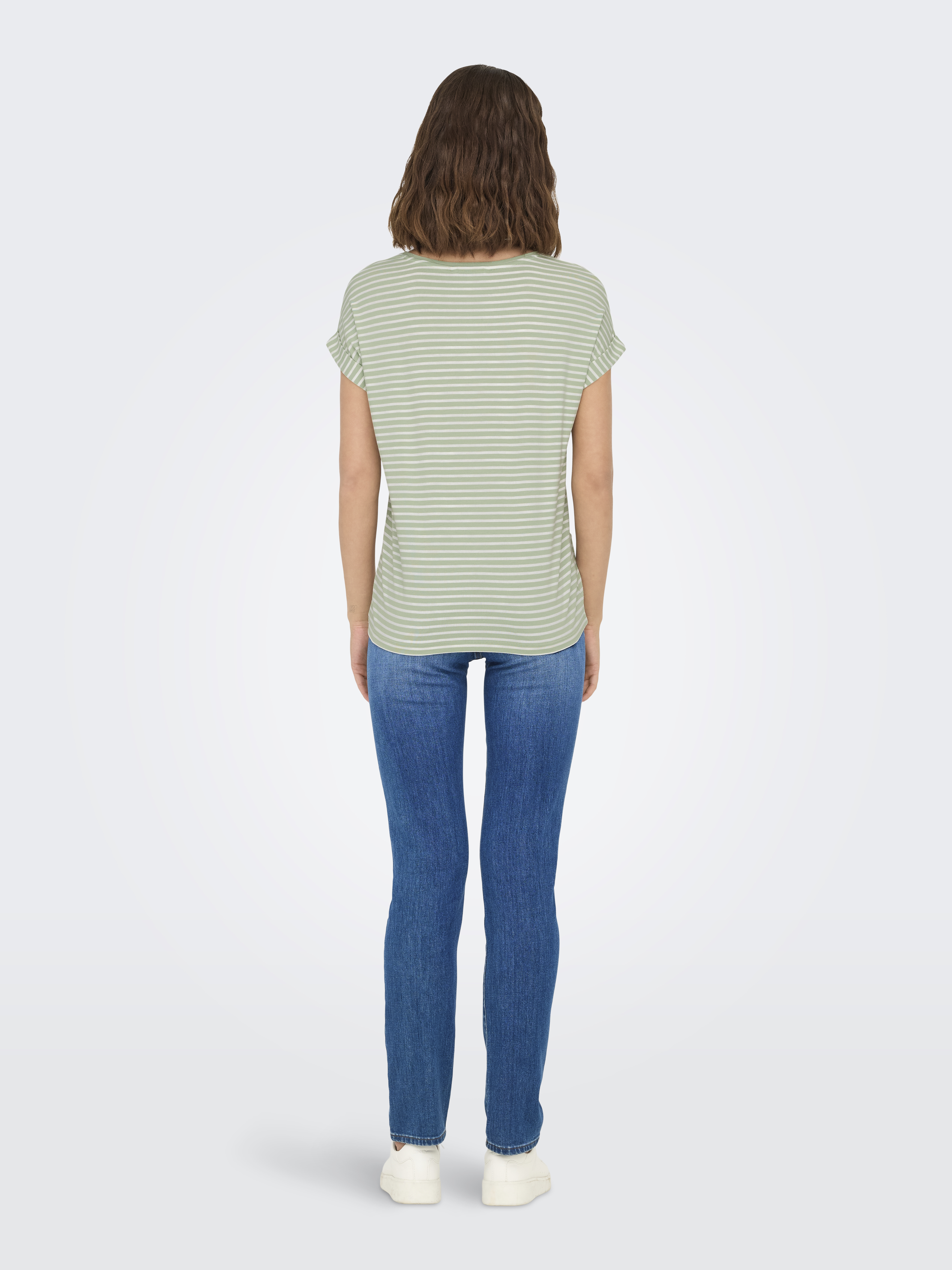 ONLMOSTER STRIPE S/S O-NECK TOP JRS NOOS