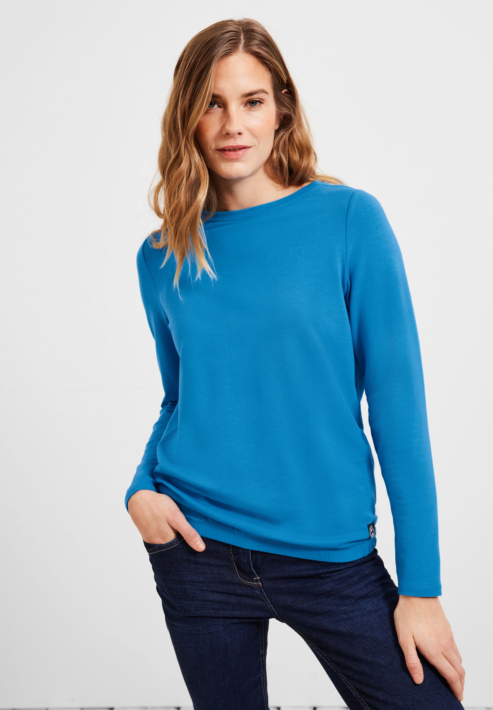 Shirt in Unifarbe