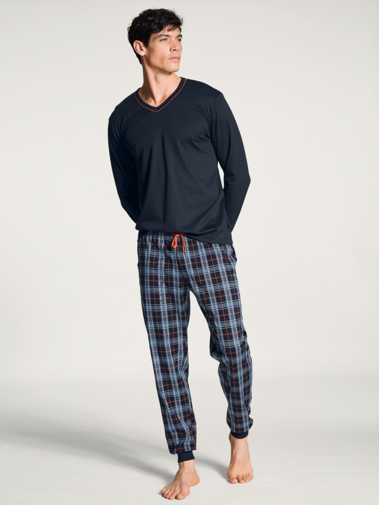 HERREN Pyjama mit Bündchen