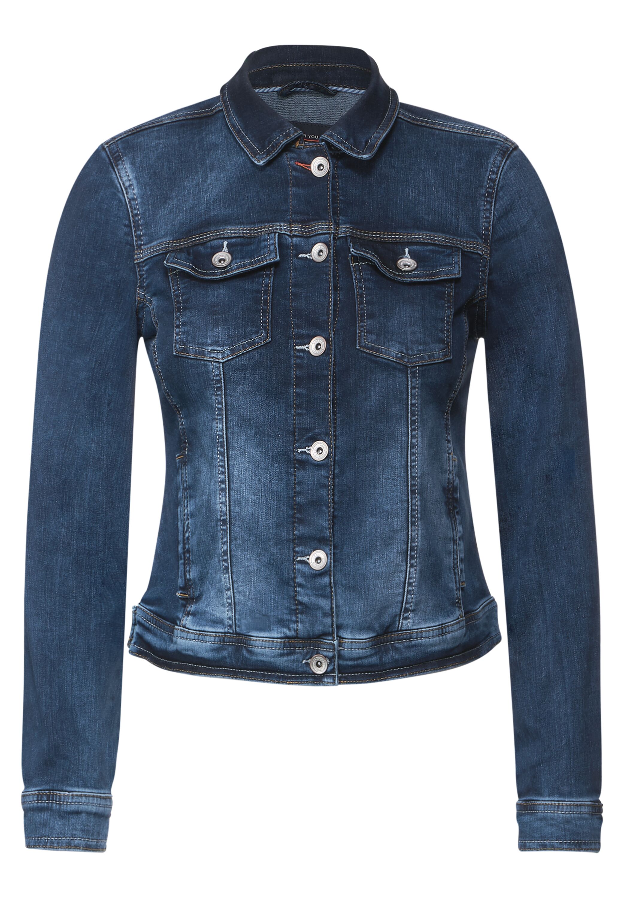 Jeansjacke in Mittelblau
