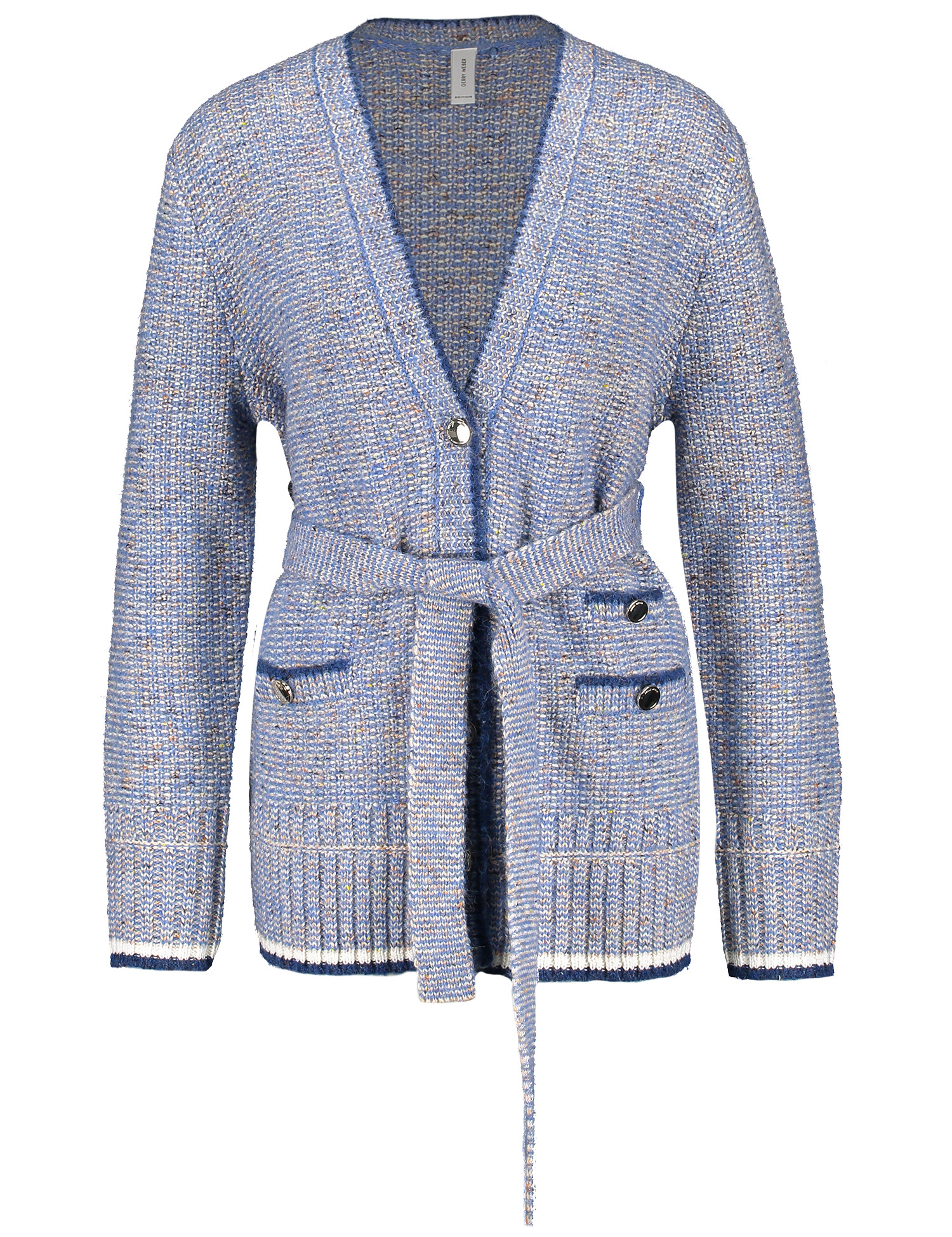 Jacke aus Bouclé mit Wolle und dekorativen Details