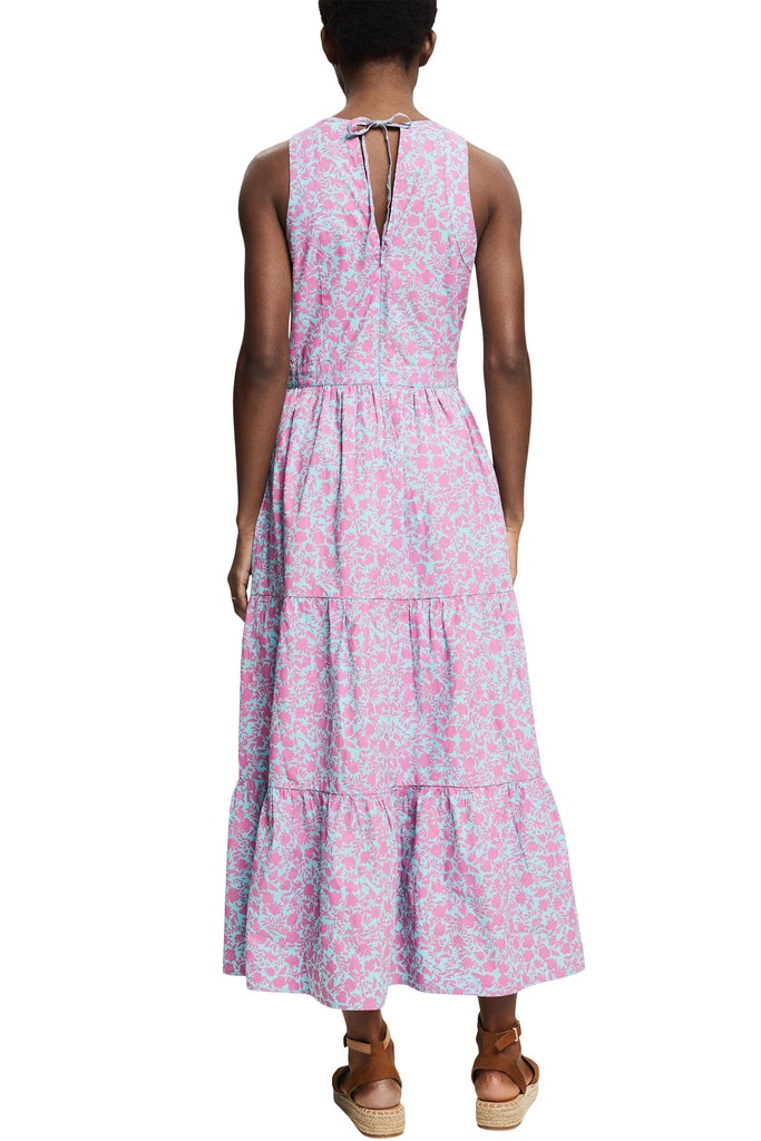 Gemustertes Midikleid mit Volants