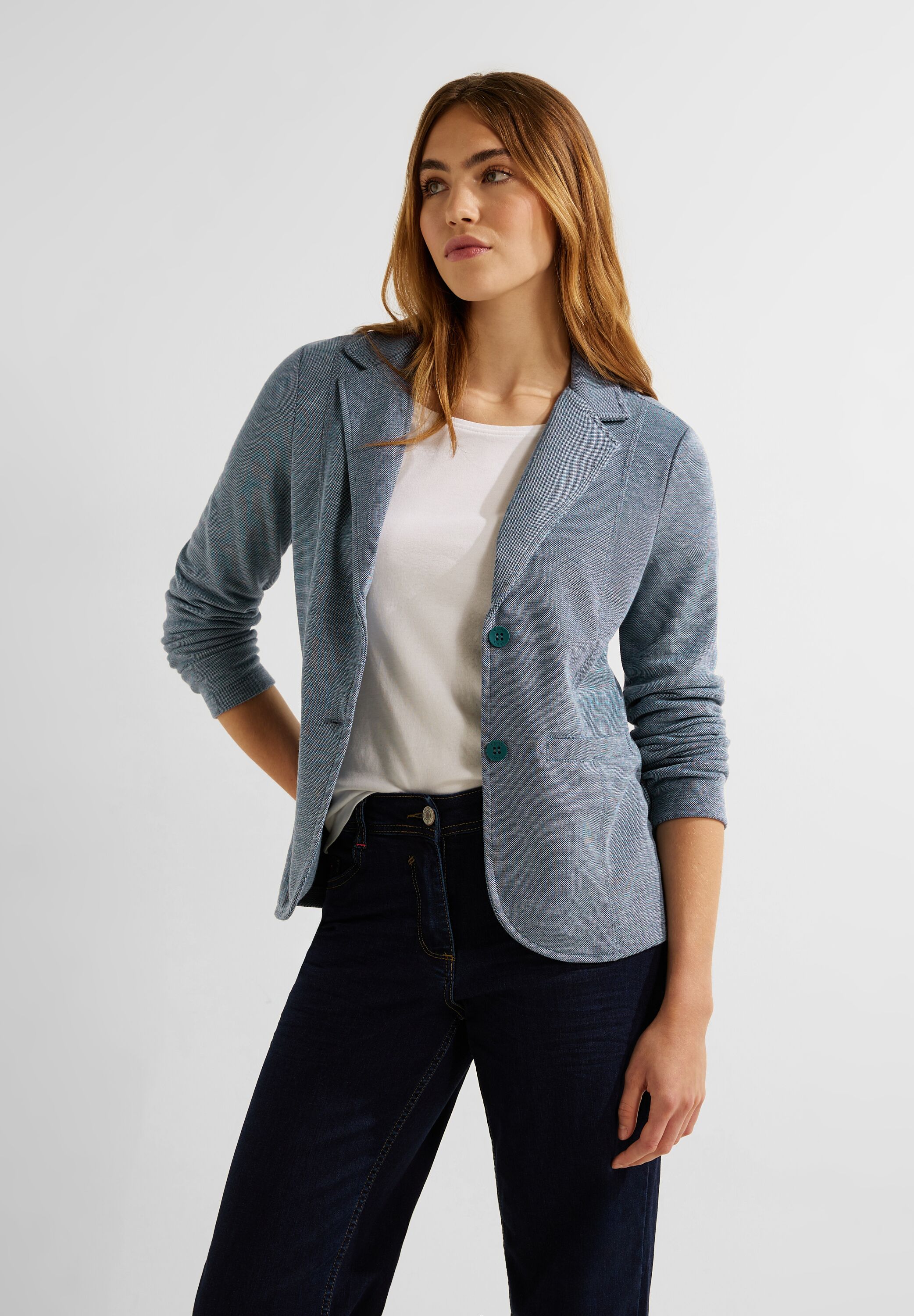 Sweatblazer in Piqué