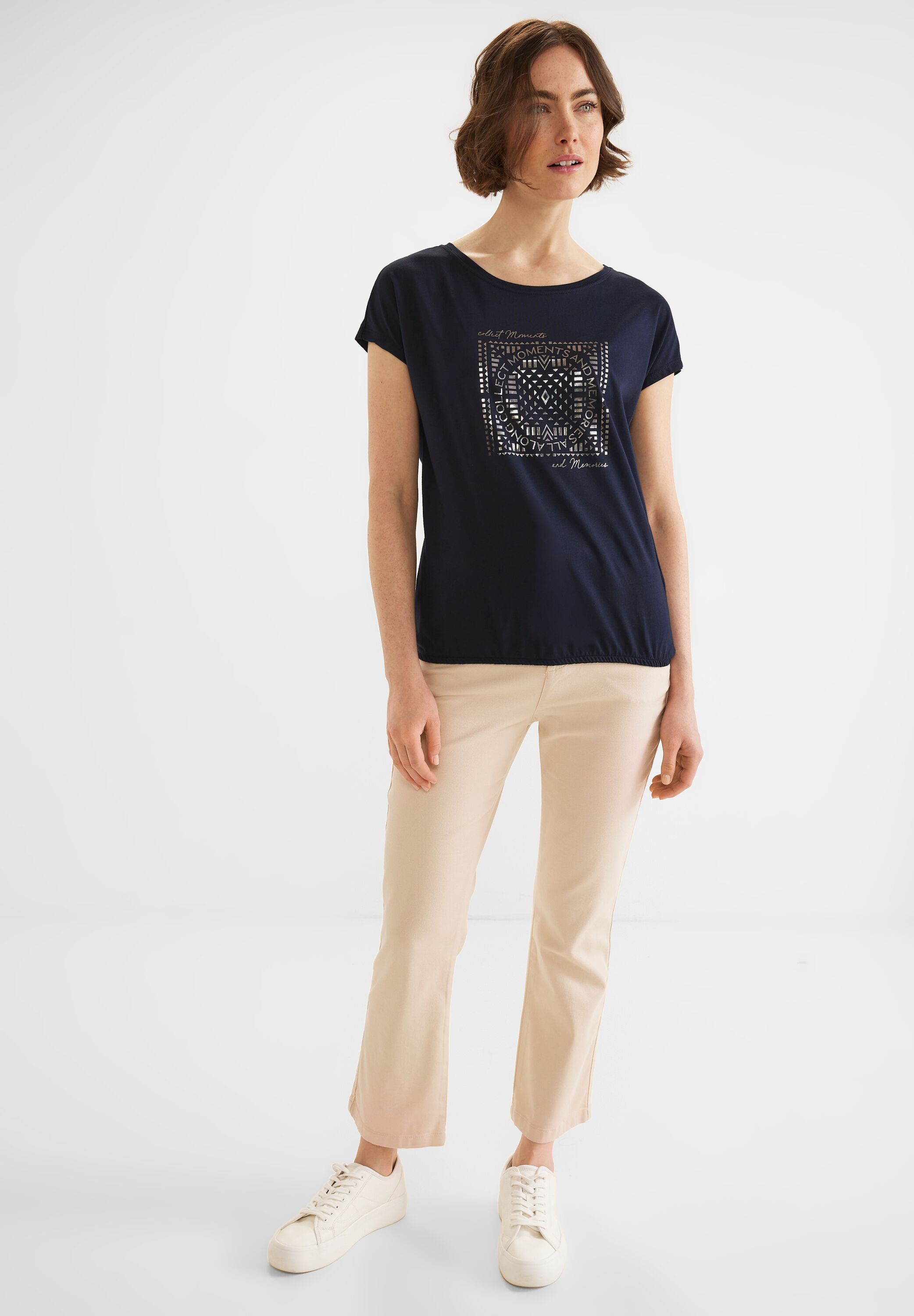 T-Shirt mit Folienprint