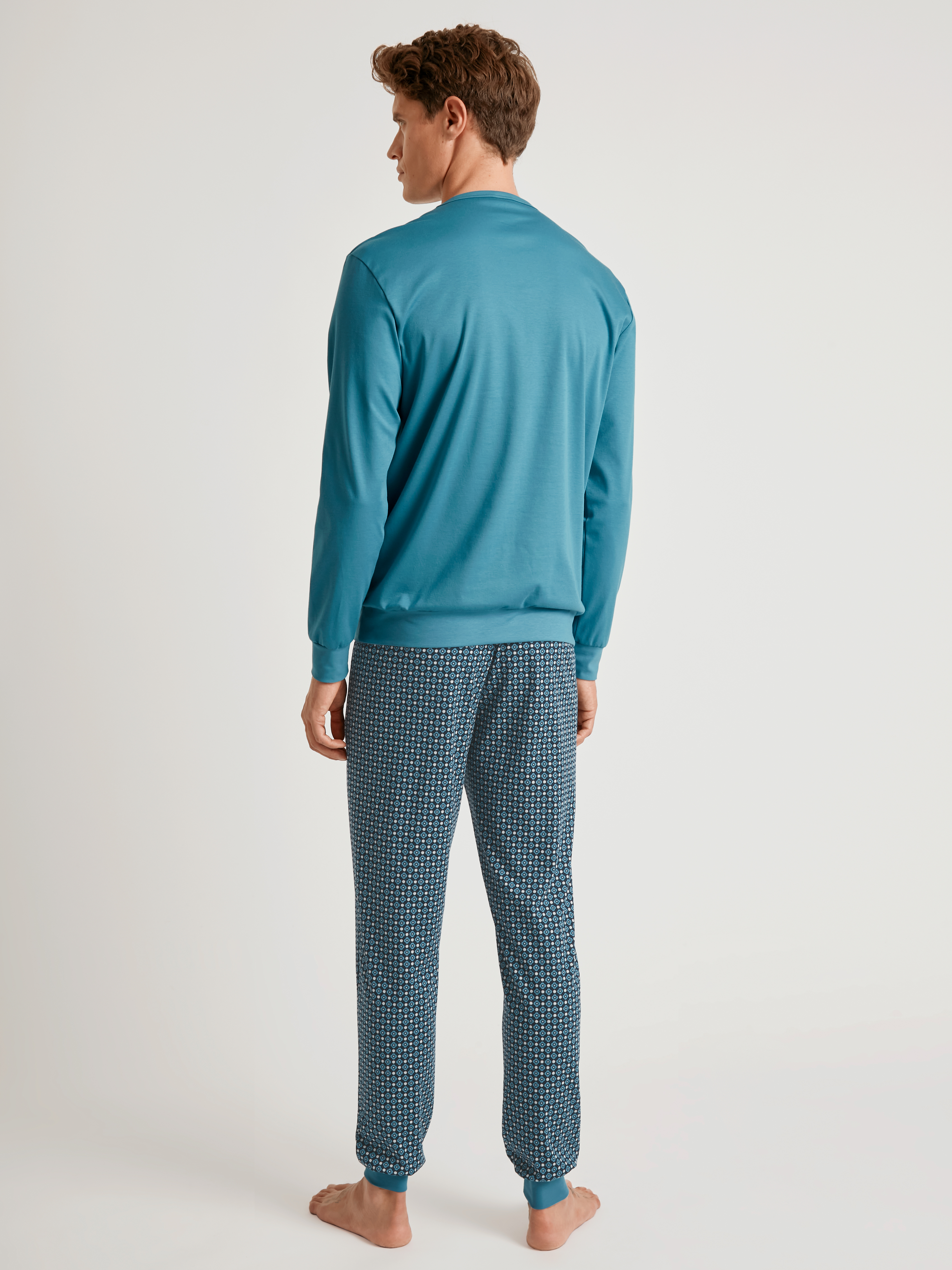 HERREN Pyjama mit Bündchen