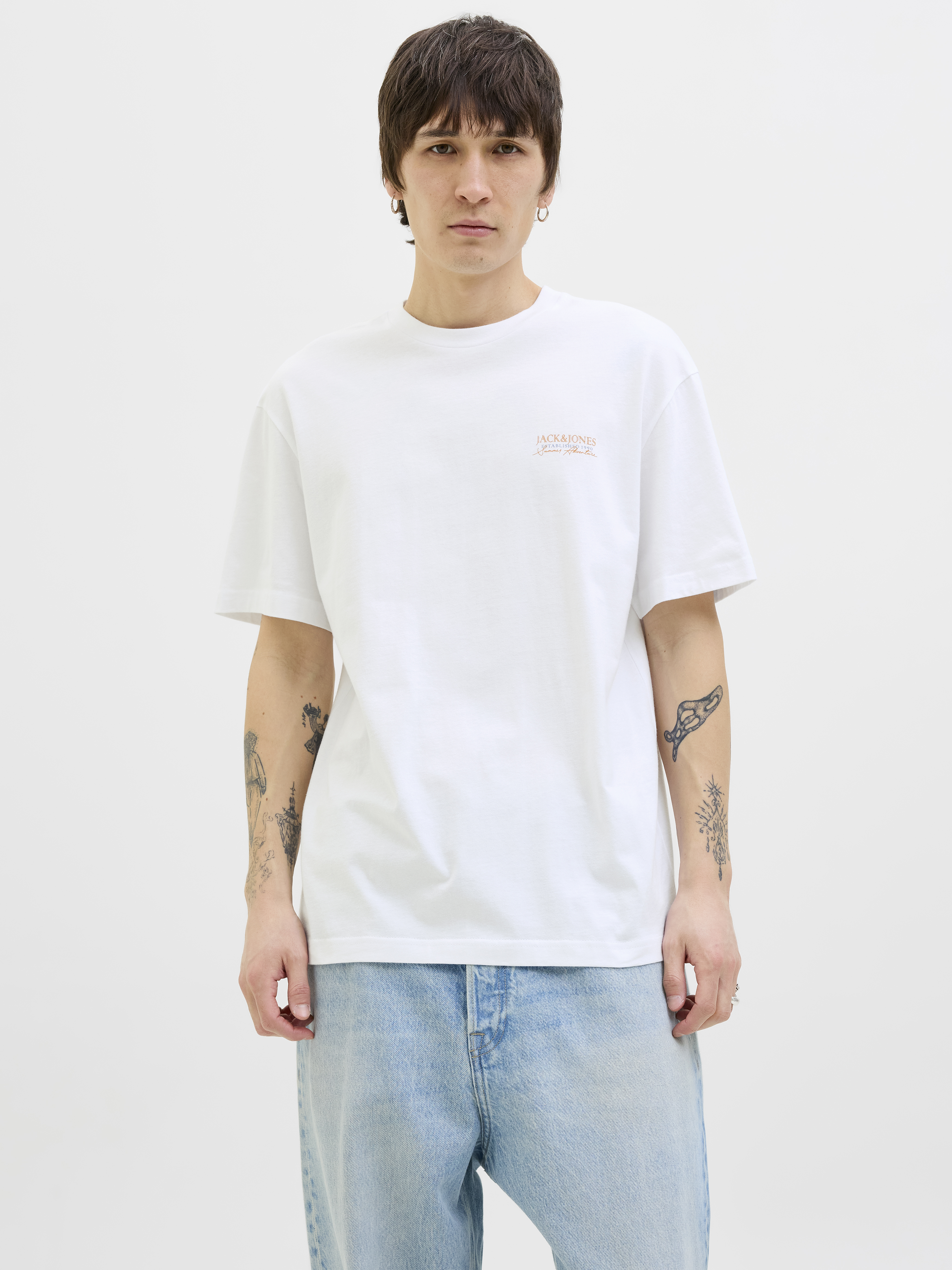 JJSUMMER VIBES TEE SS CREW NECK LN