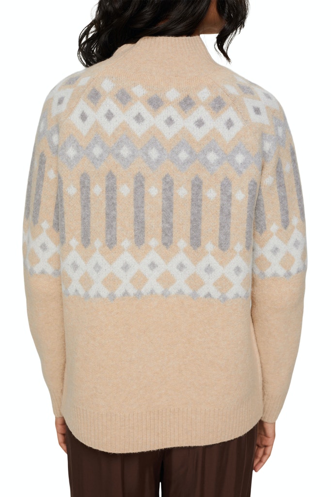 Mit Wolle: Pullover mit Jacquard-Muster
