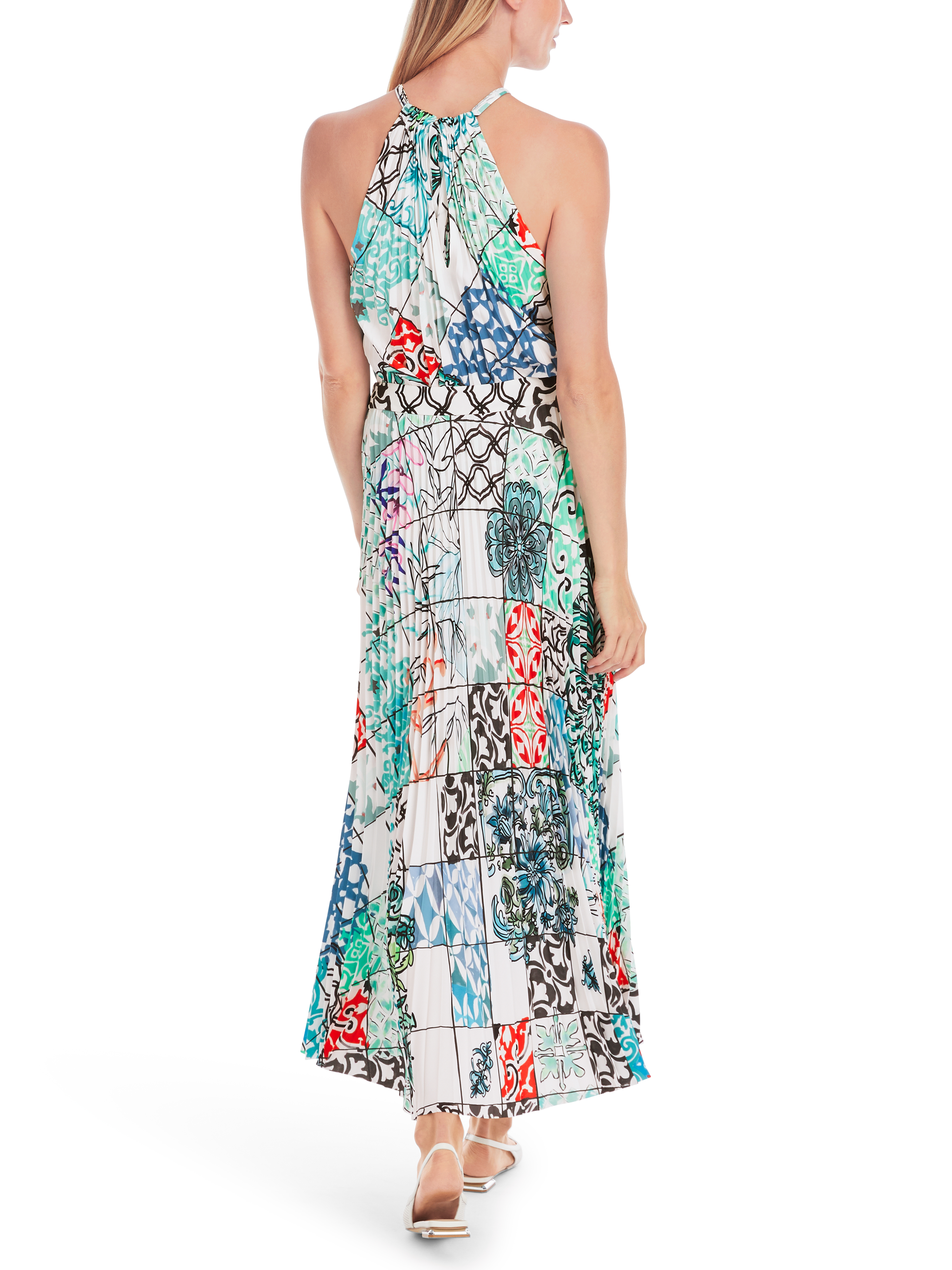 Midi Plissee Rock - mit Print