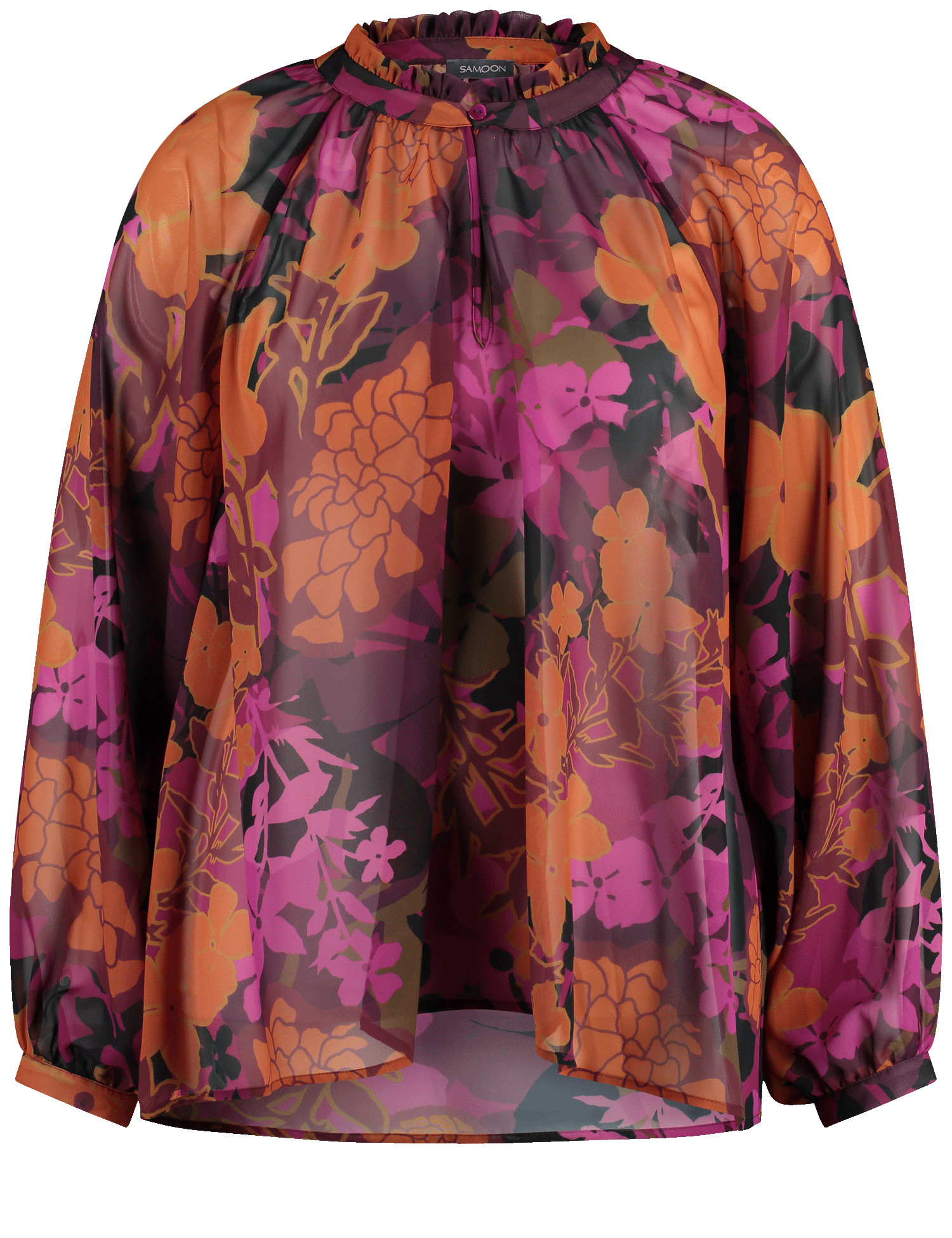 Bluse mit Rüschenkragen