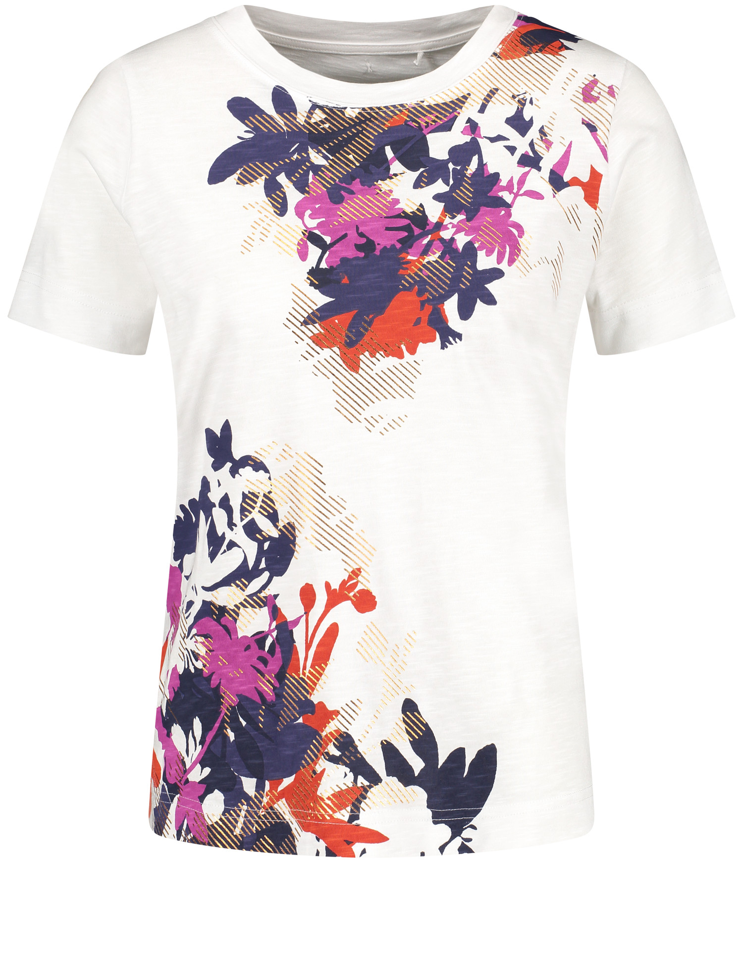 T-Shirt mit floralem Frontprint
