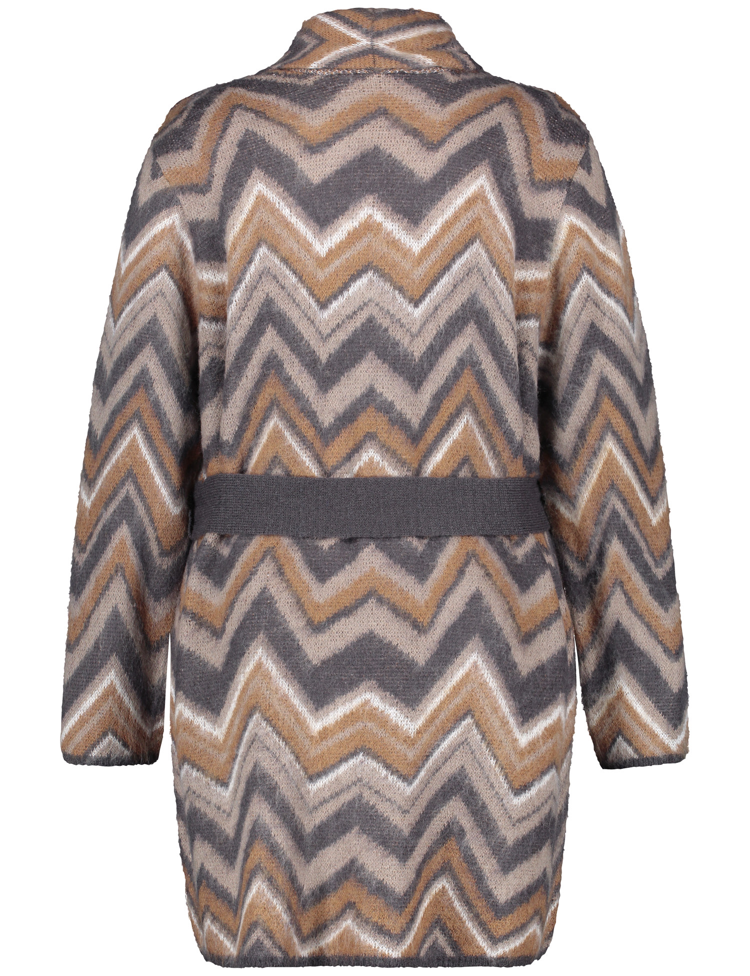 Long-Cardigan mit Bindegürtel