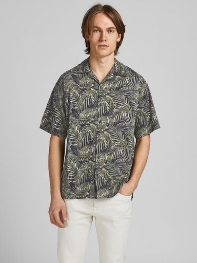 JPRBLALEAF RESORT SHIRT S/S LTN