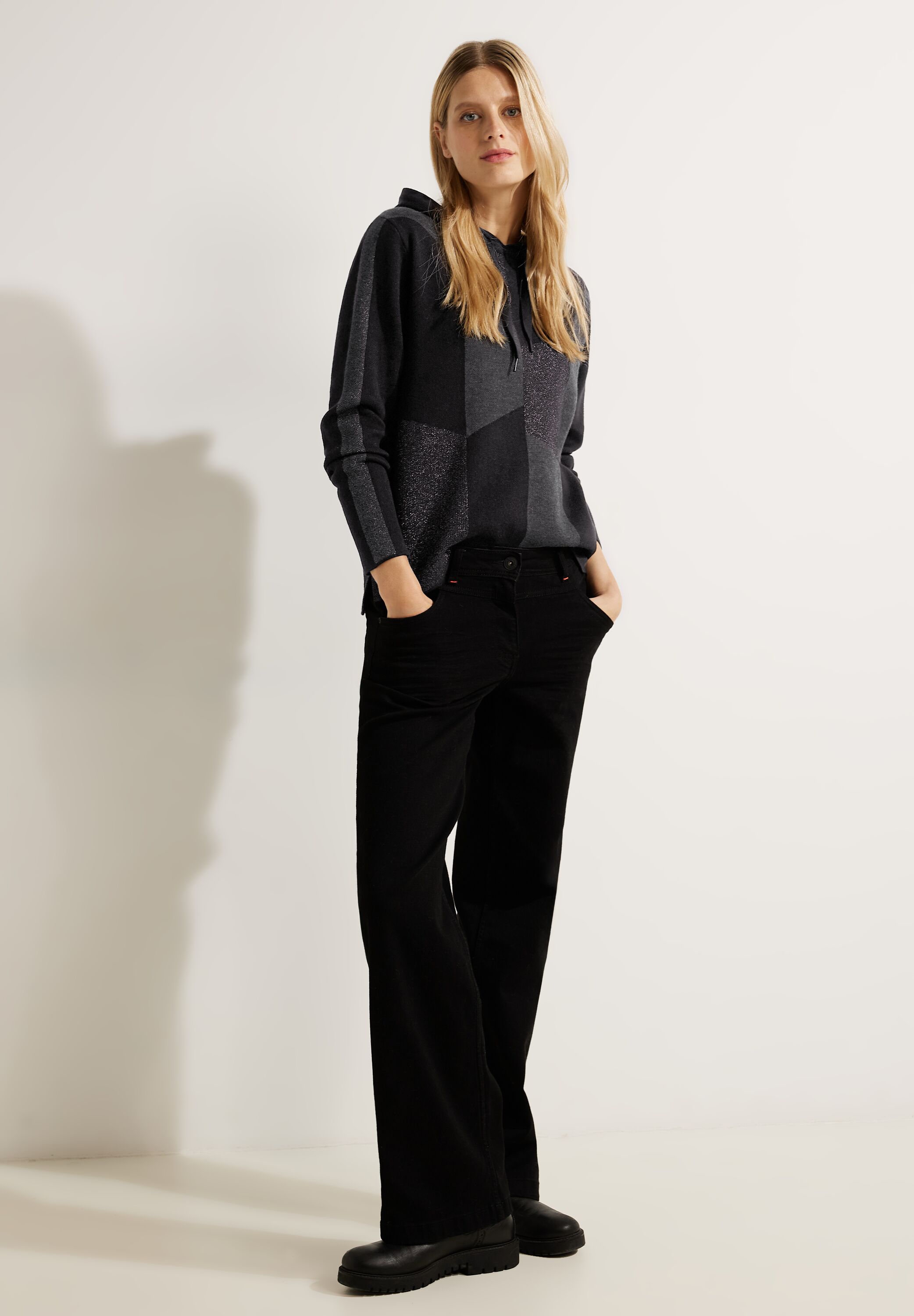 Hoodie mit Schimmermuster