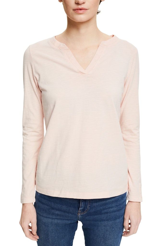 Longsleeve mit Kelchausschnitt, Bio-Baumwolle