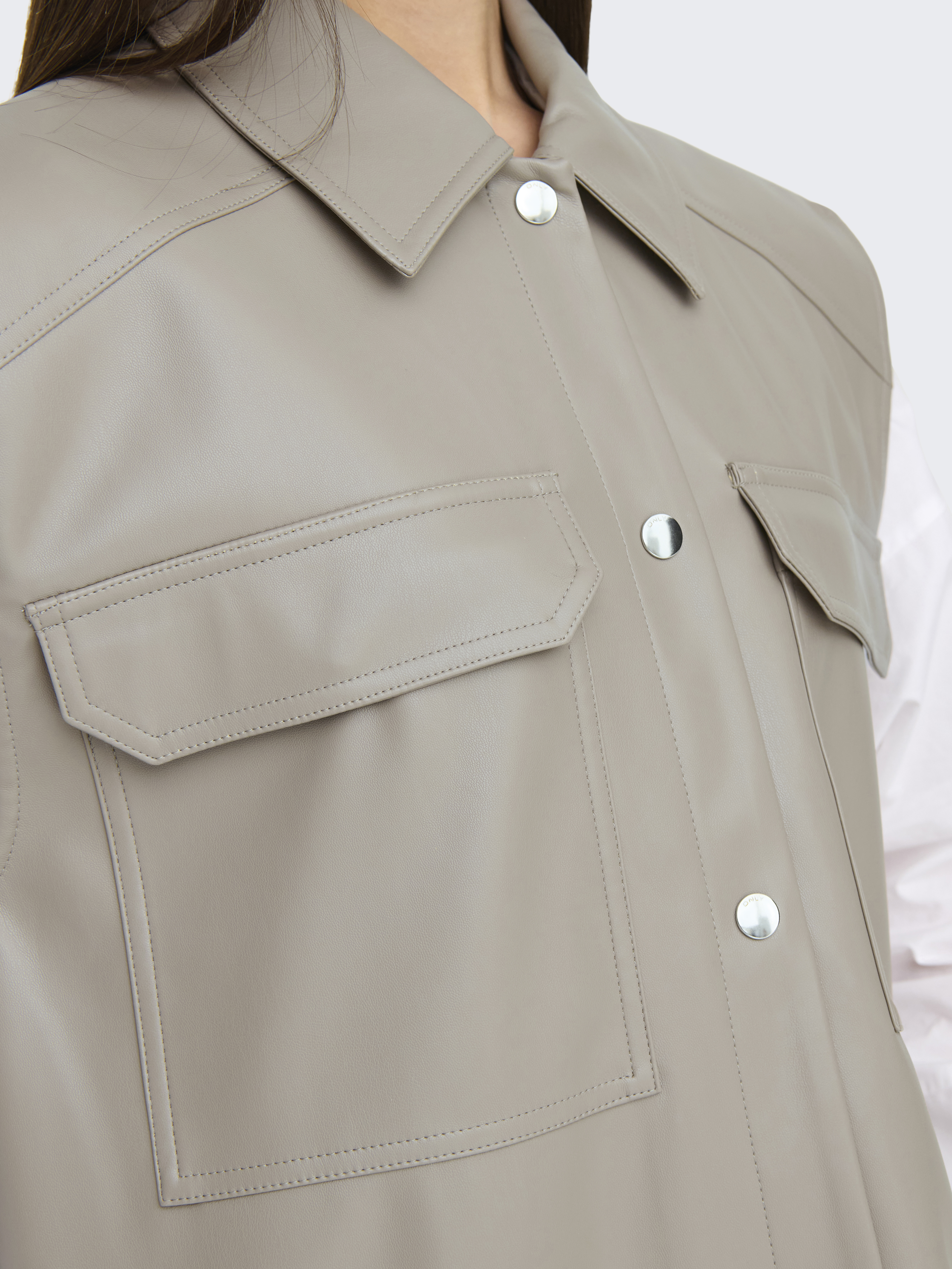 ONLSARAMY FAUX LEATHER WAISTCOAT OY OTW