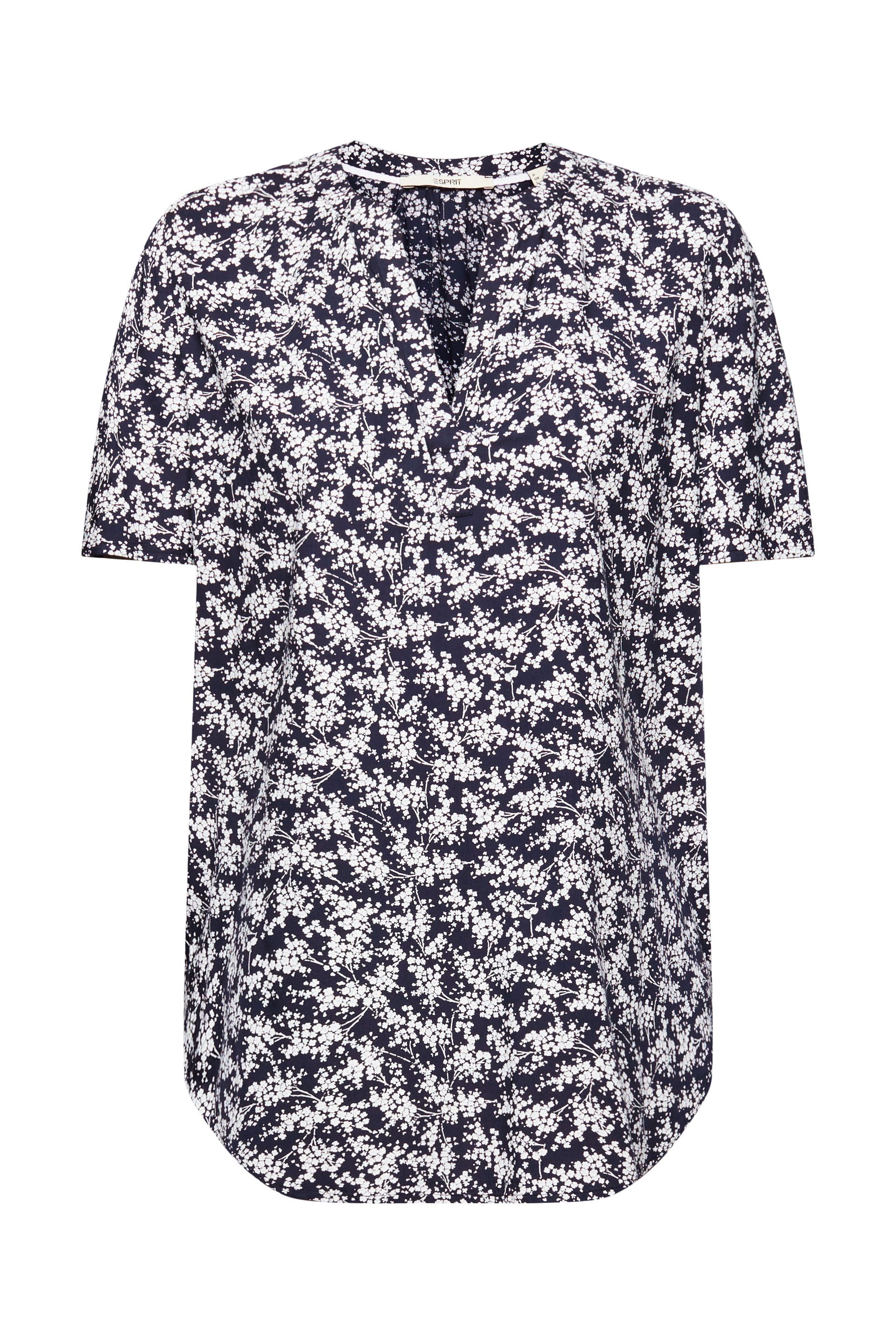 Bluse mit V-Ausschnitt und Muster