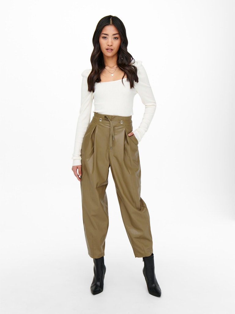 ONLALICE FAUX LEATHER TRACK PANT CC OTW