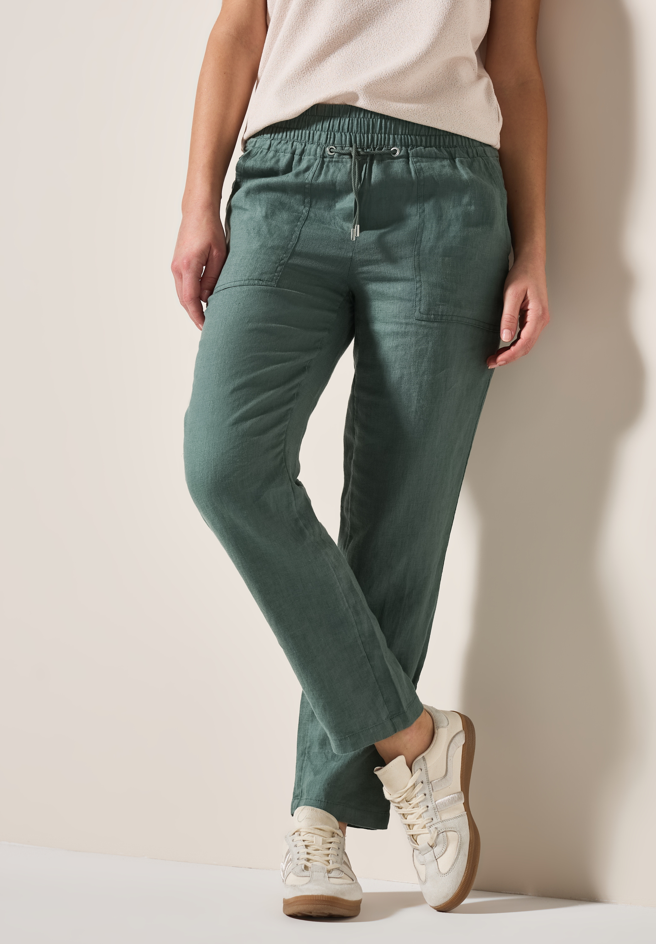 Leinenhose im Casual Fit