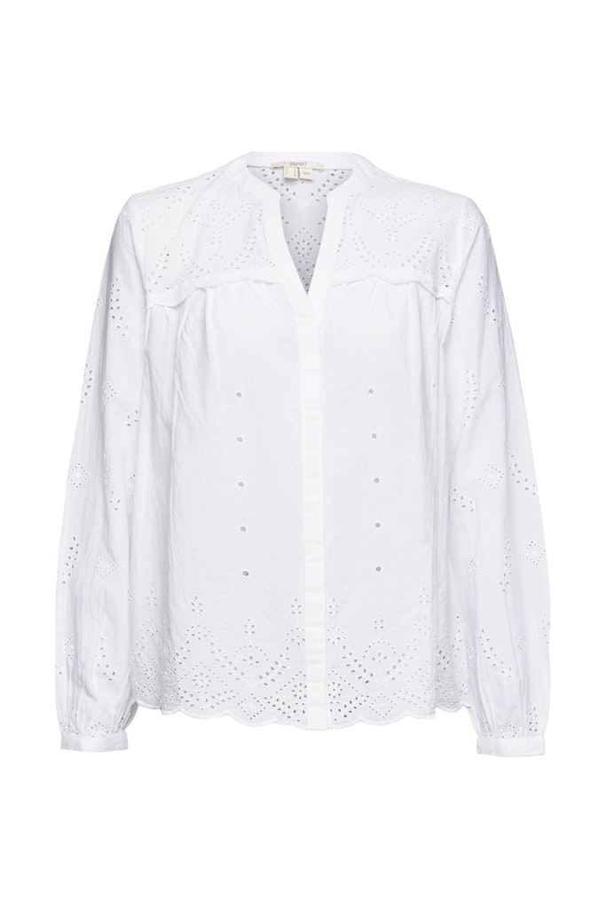 Bluse mit Lochspitze