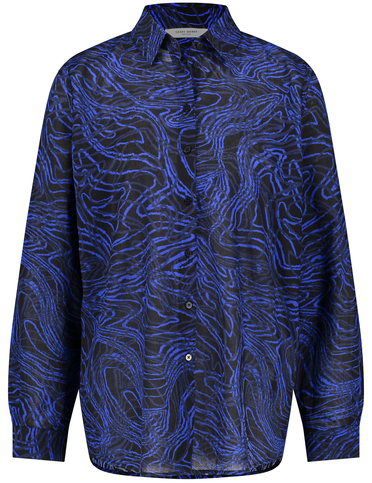 Hemdbluse mit Wellendessin
