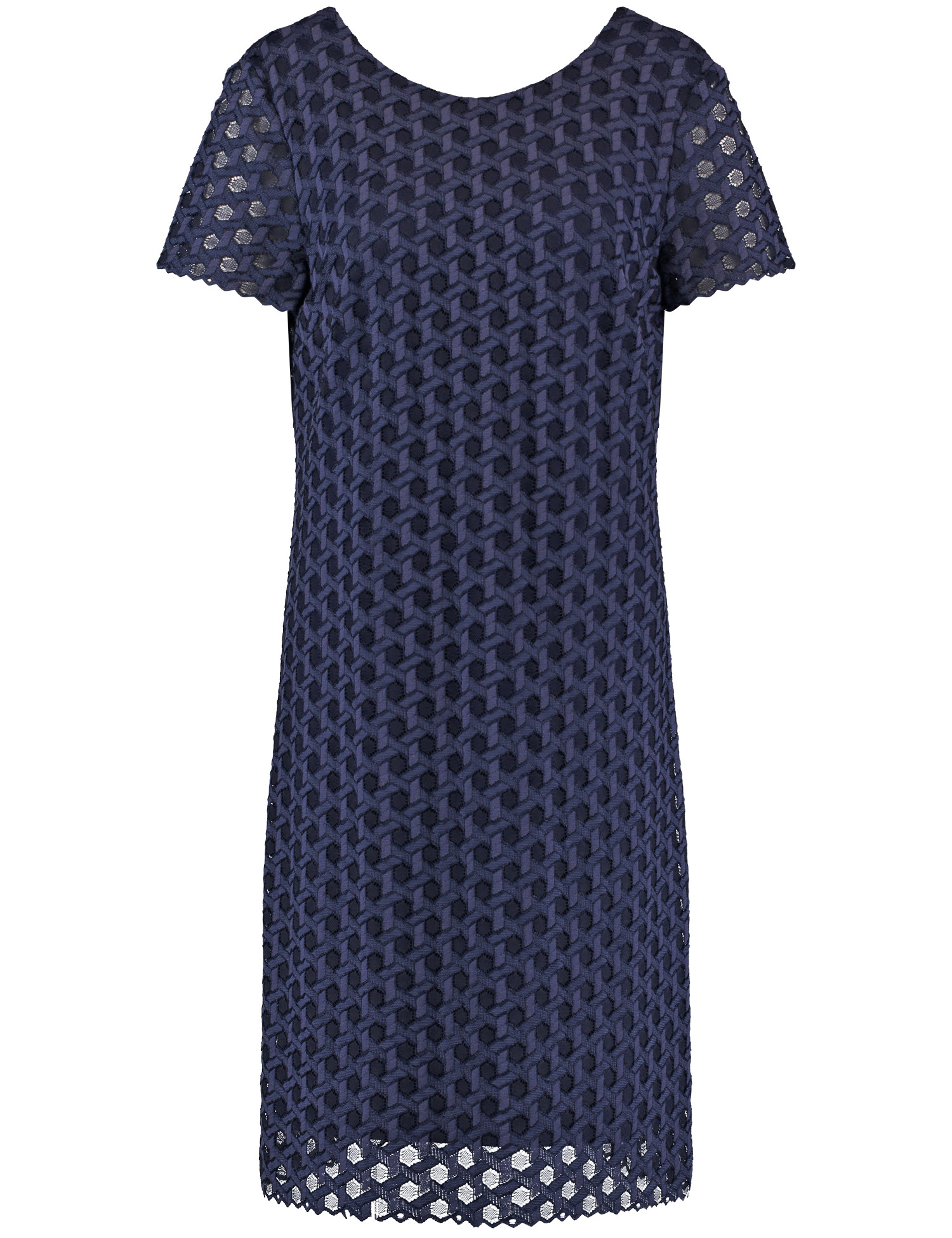 Spitzenkleid mit semitransparenten Ärmeln