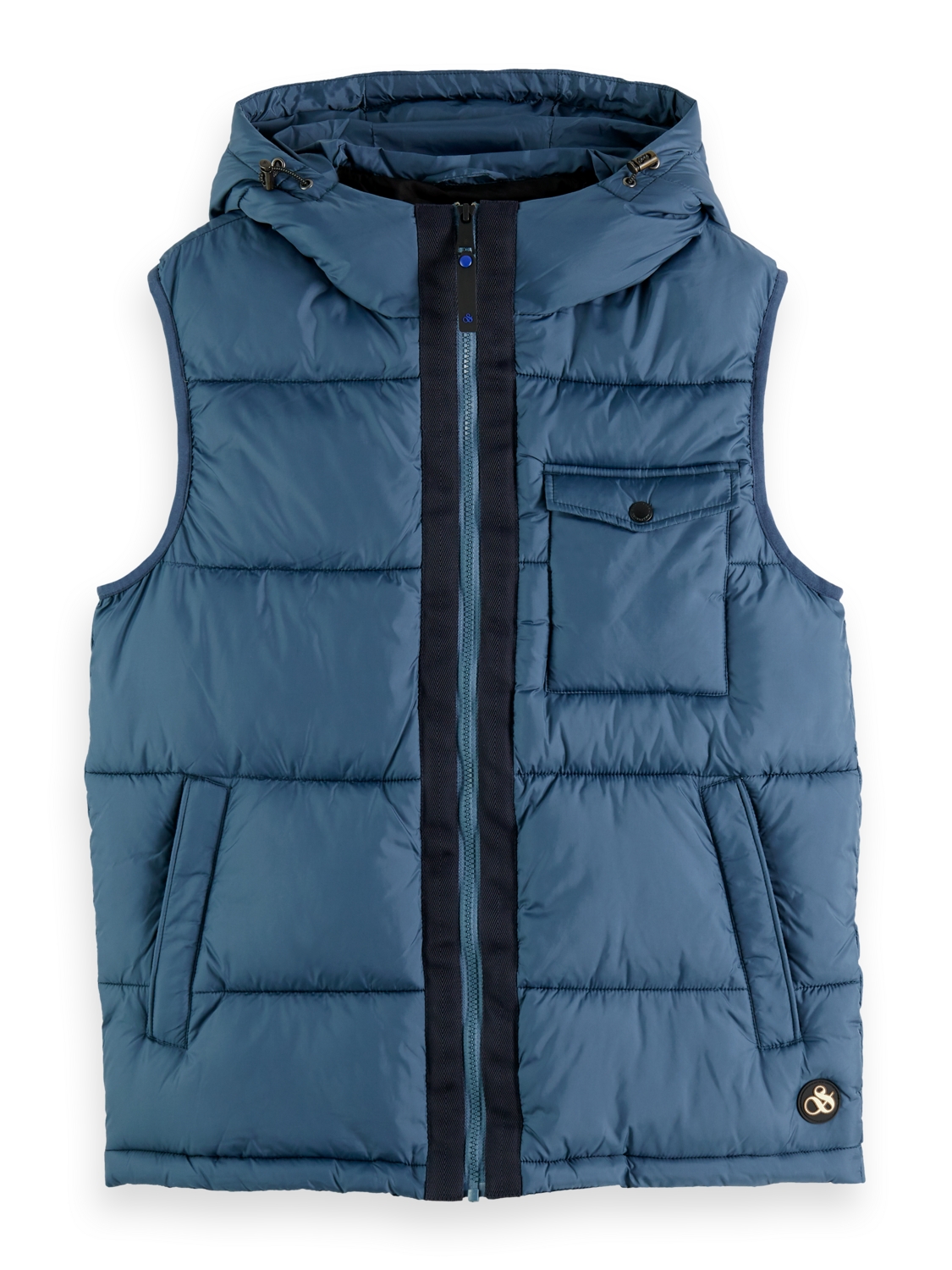 Hooded quilted bodywarmer