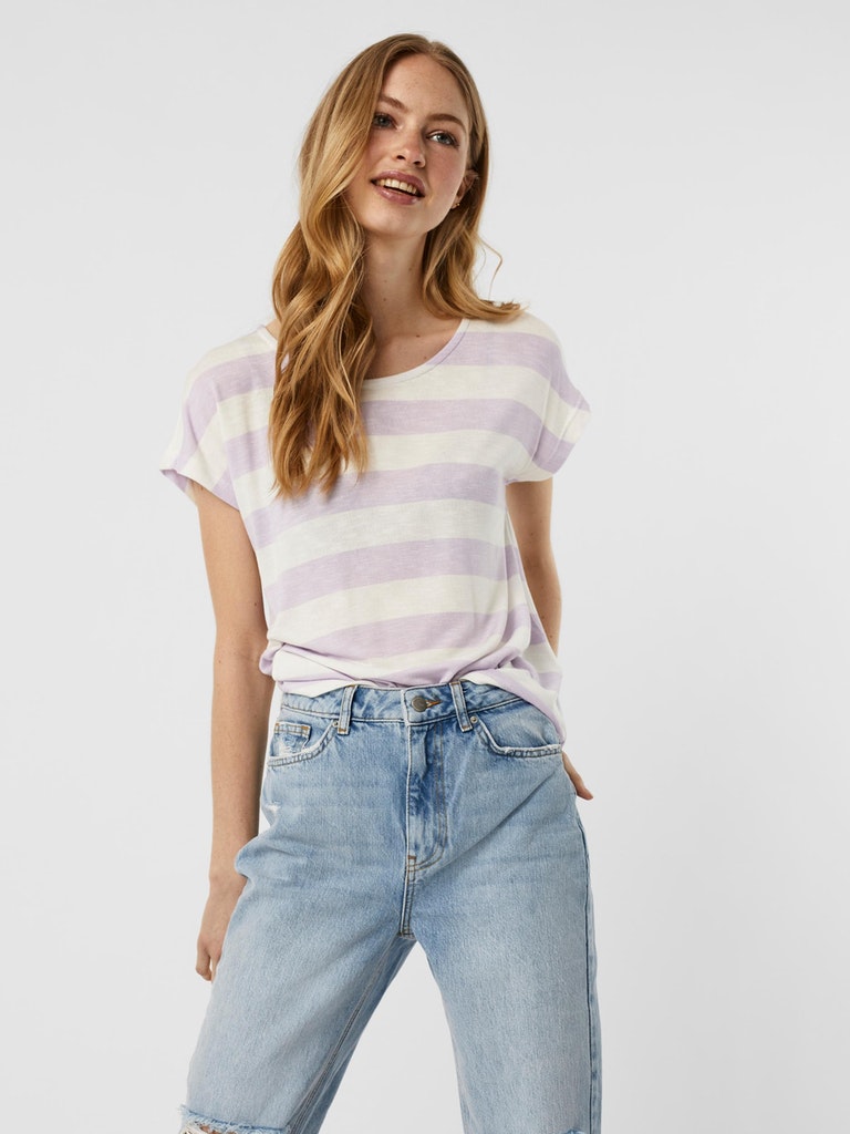 VMWIDE STRIPE S/L TOP COLOR