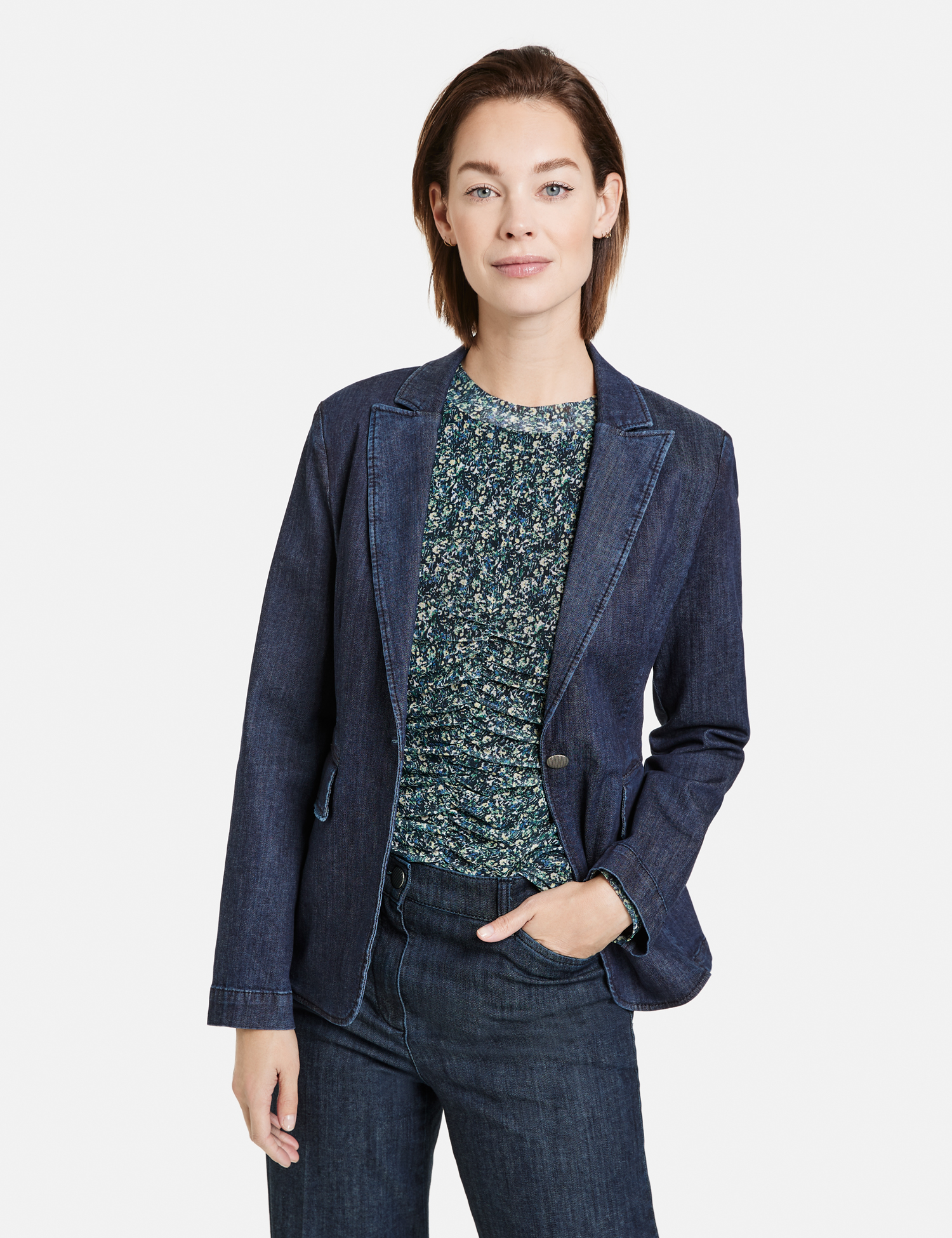 Blazer im Denim-Look