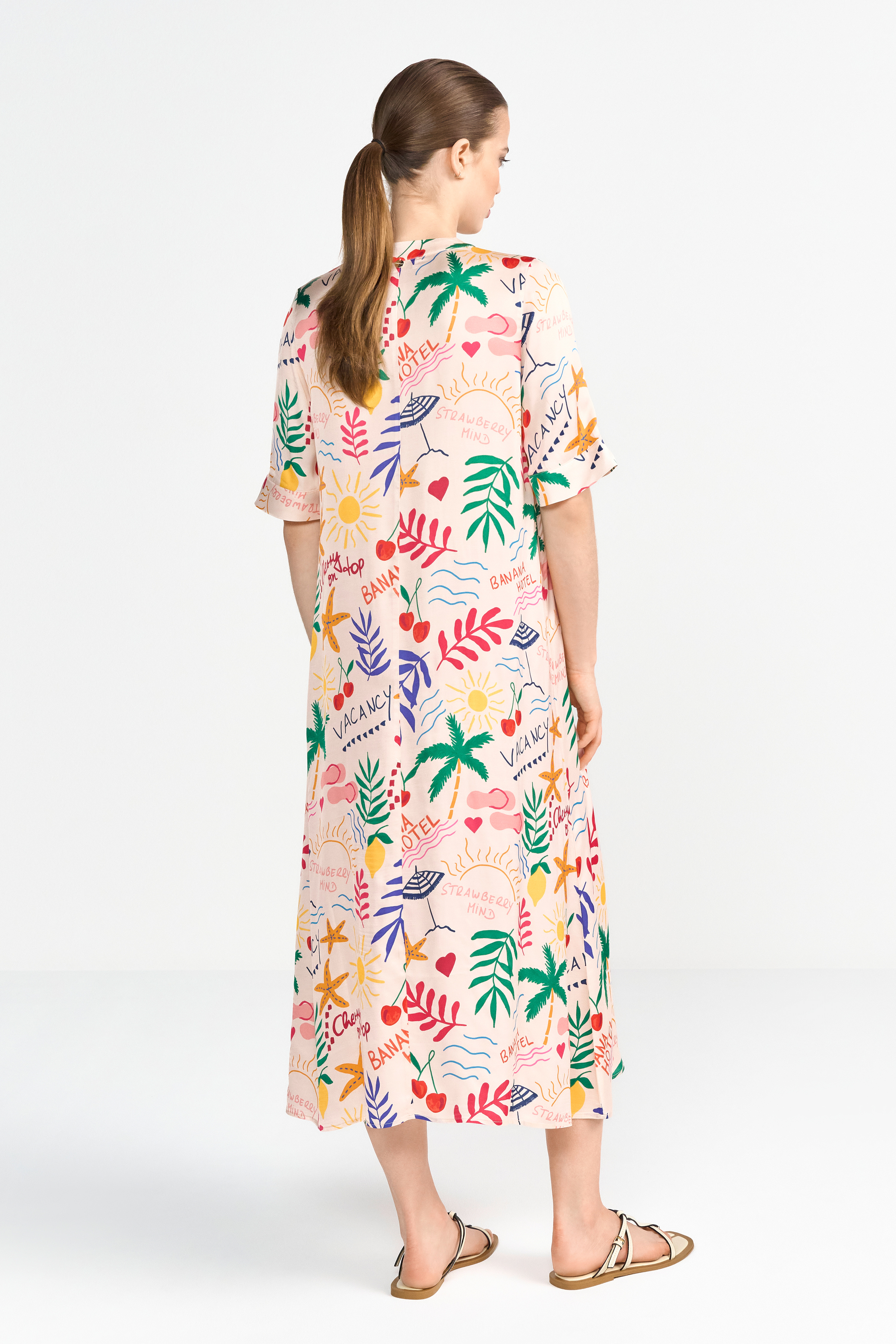 Printed midi dress