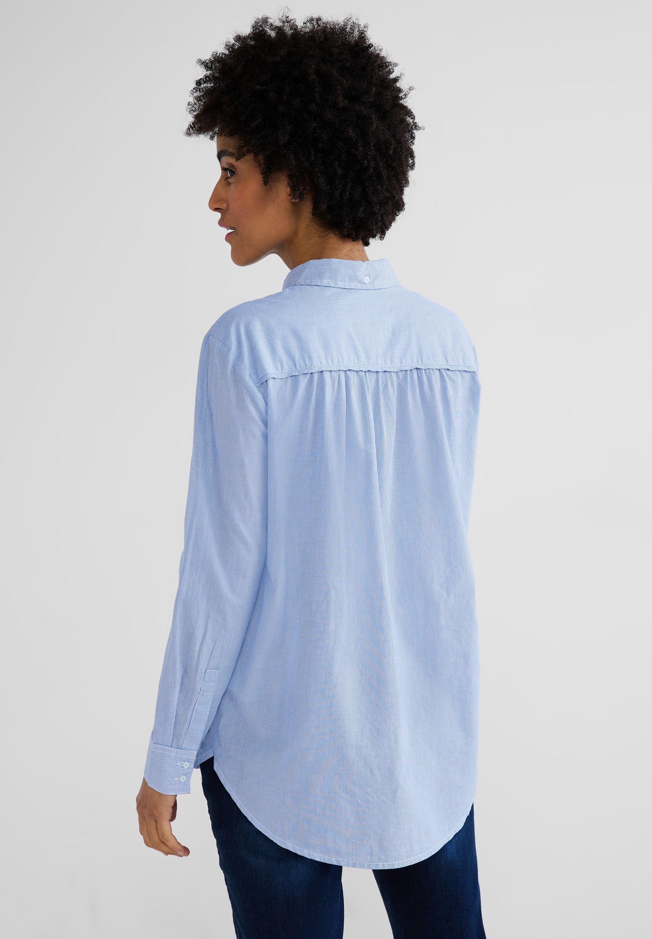 Longbluse mit Knopfleiste