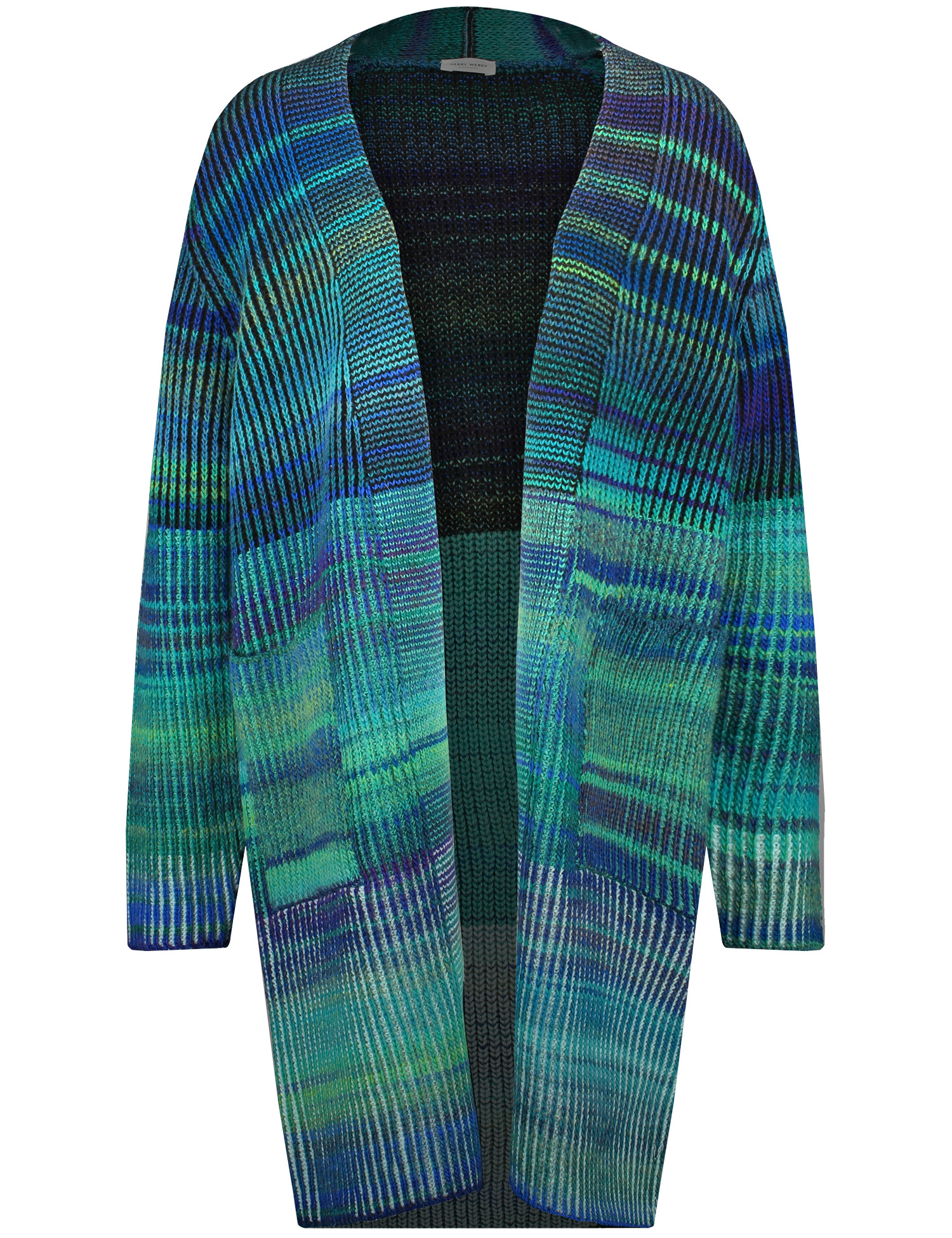 Langer Cardigan mit Rippstrick