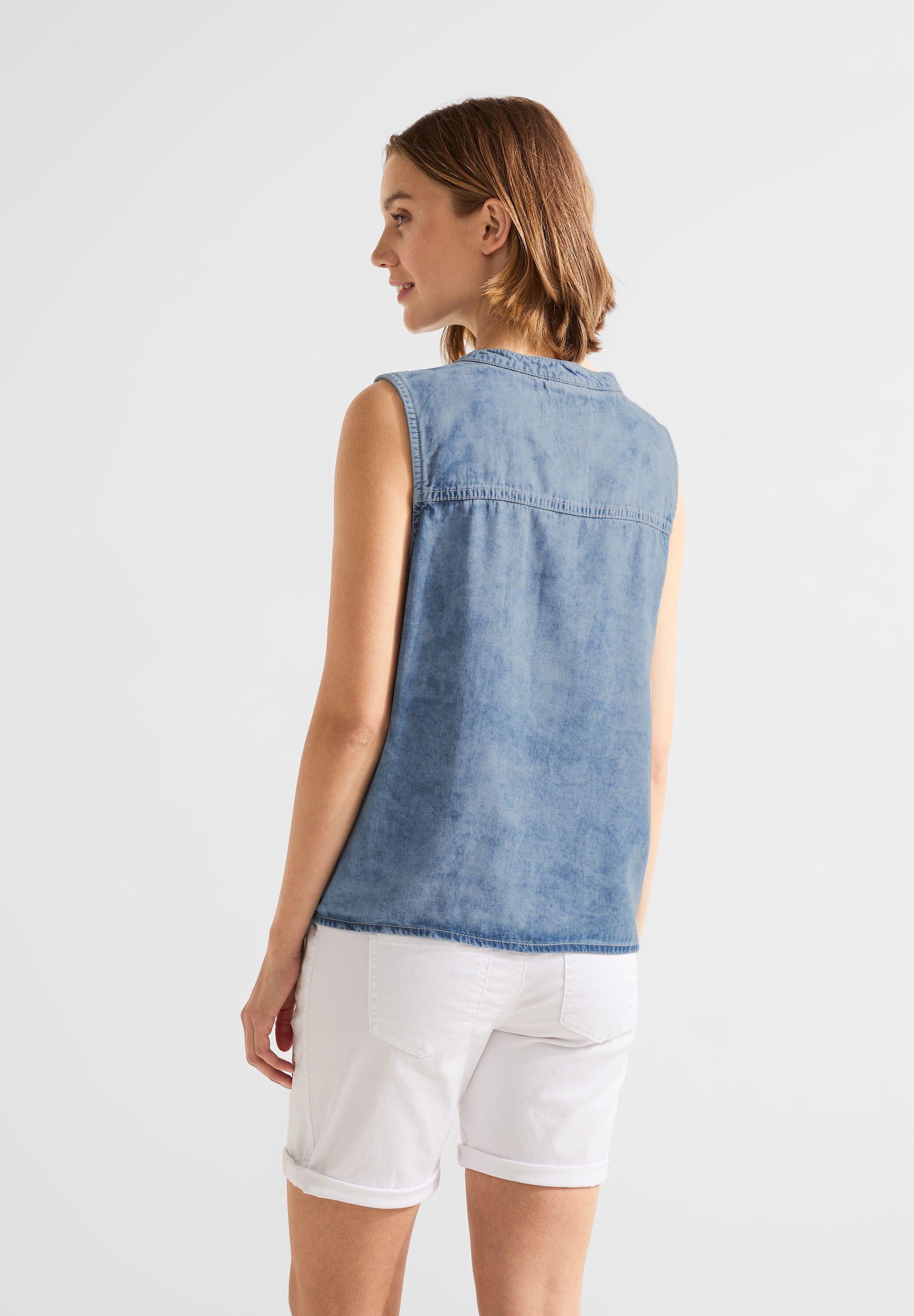 Blaue Jeansbluse