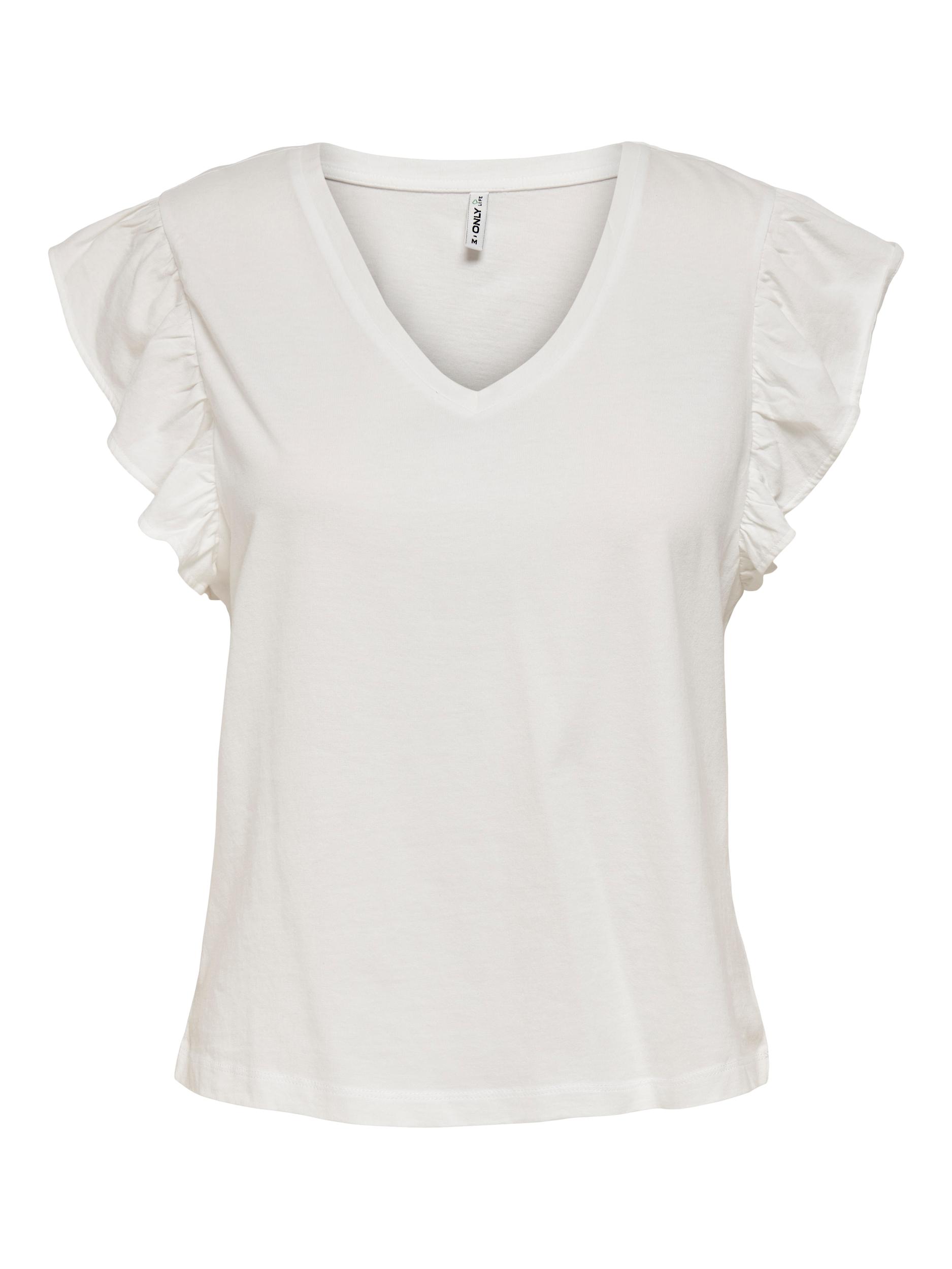 ONLLUCILLA LIFE S/S V-NECK TOP JRS