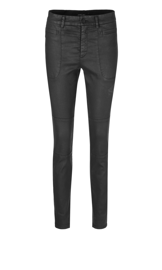 Jeans mit Leder-Finish