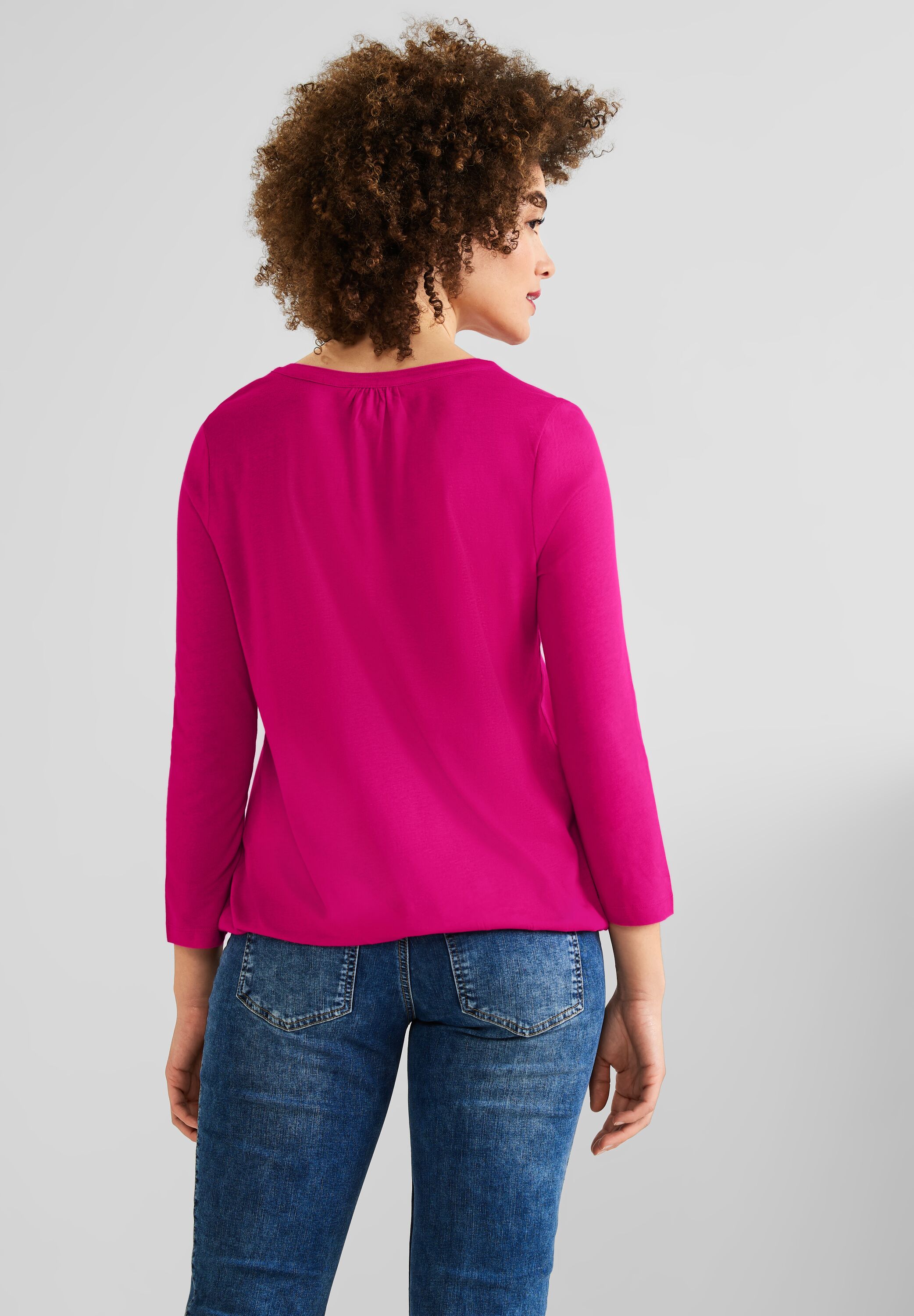 Jersey Shirt mit 3/4 Ärmel