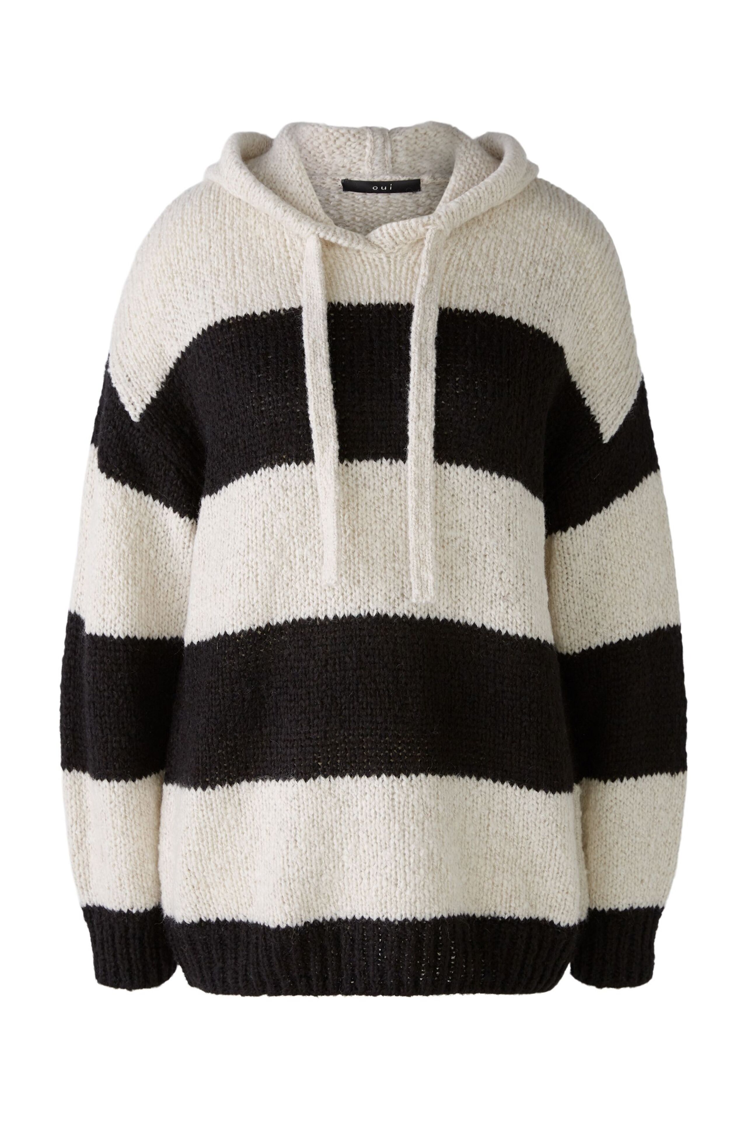 Kapuzenpullover mit Wolle und Mohair