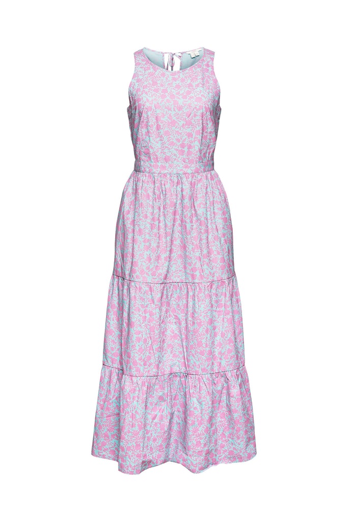 Gemustertes Midikleid mit Volants