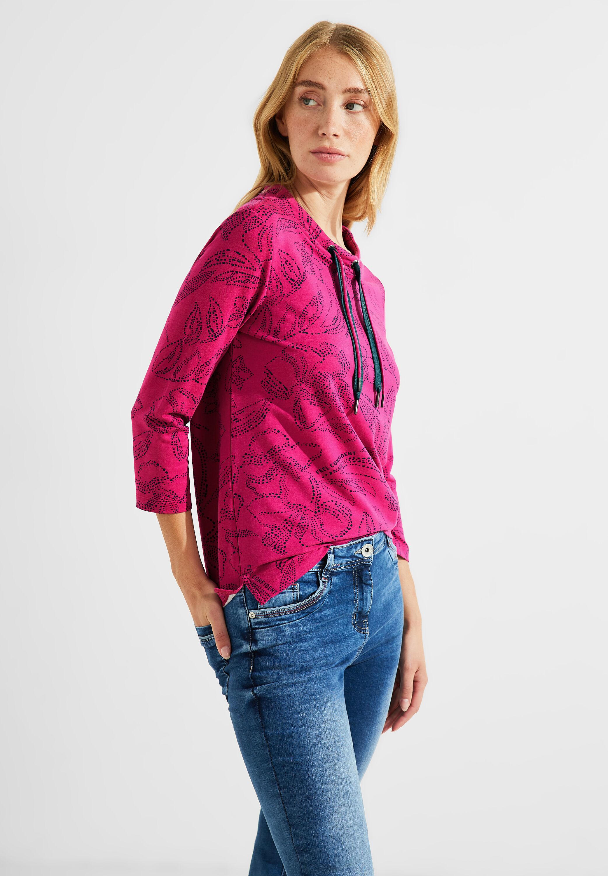 Damenshirt mit Blumenprint