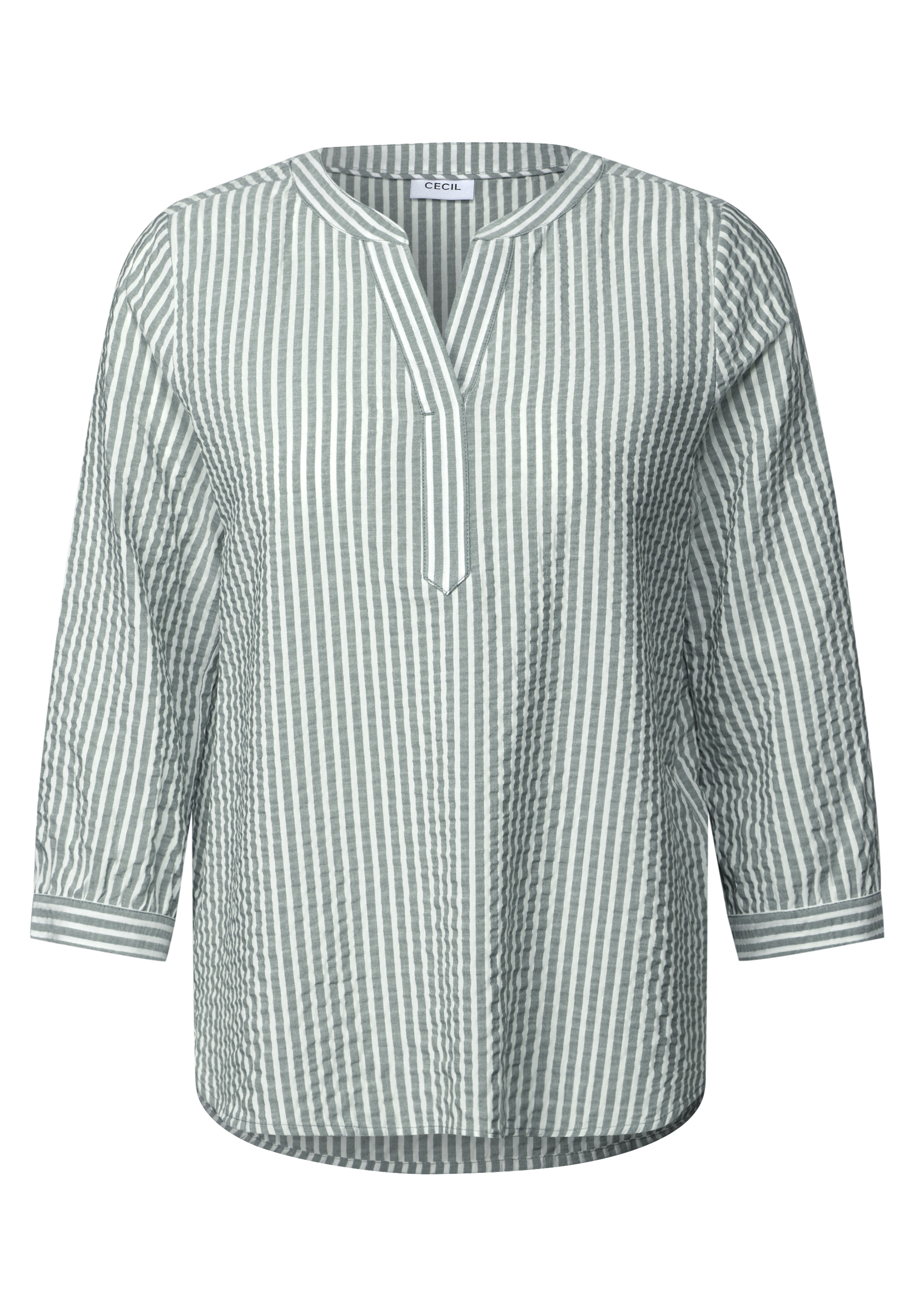 Gestreifte Seersucker Bluse