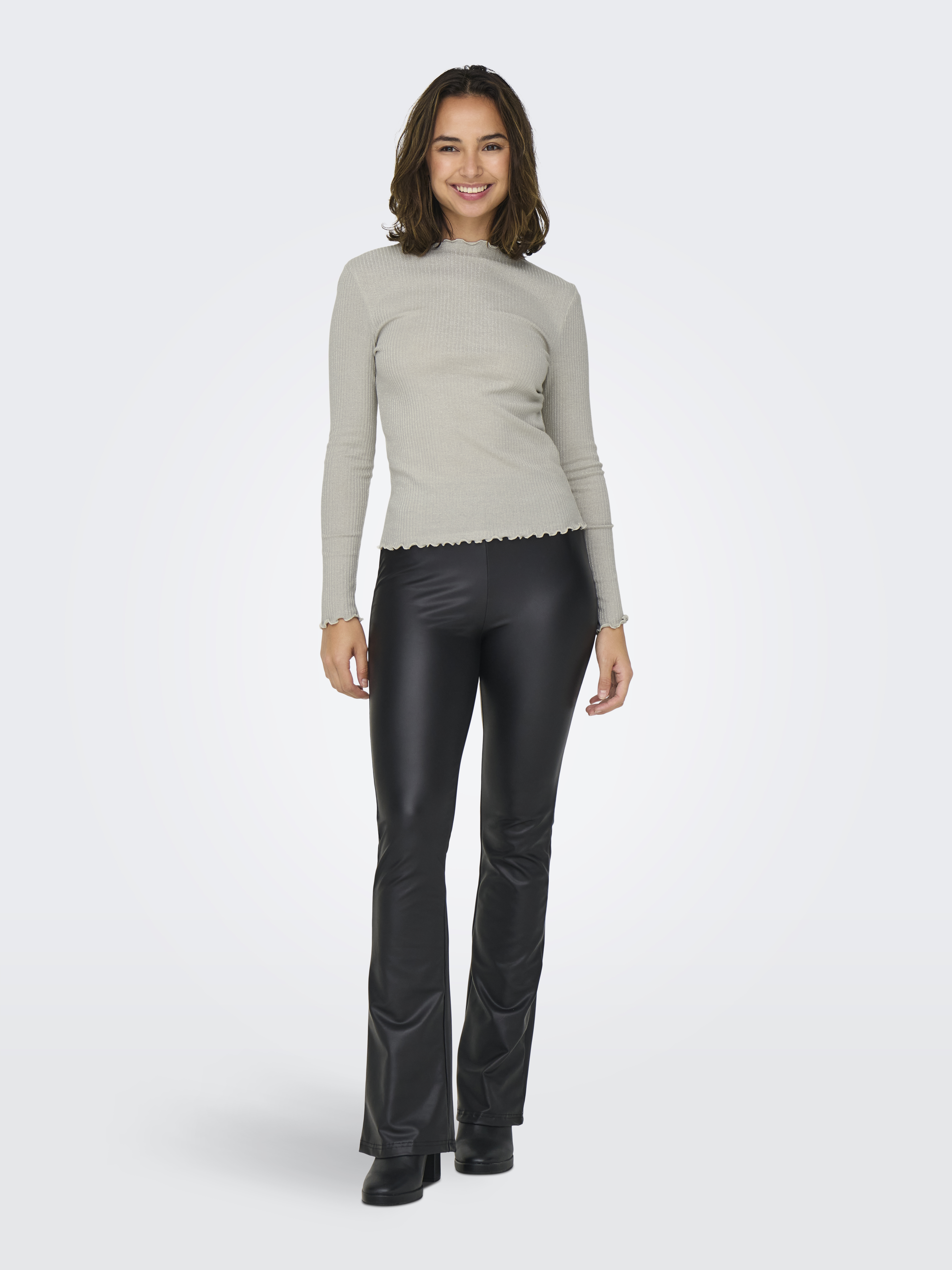 ONLIDOL LIFE L/S O-NECK GLITTER TOP JRS